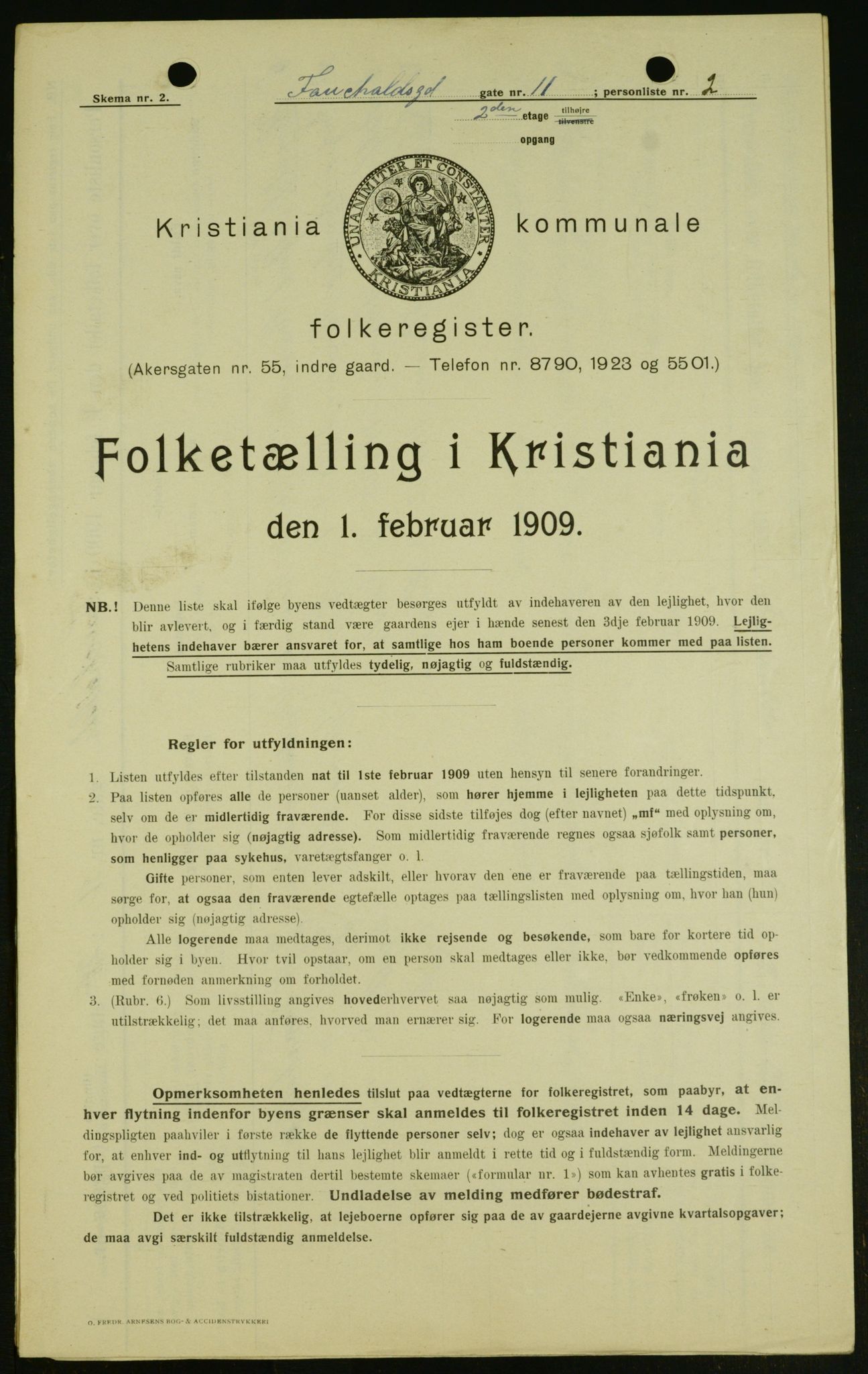 OBA, Municipal Census 1909 for Kristiania, 1909, p. 21596