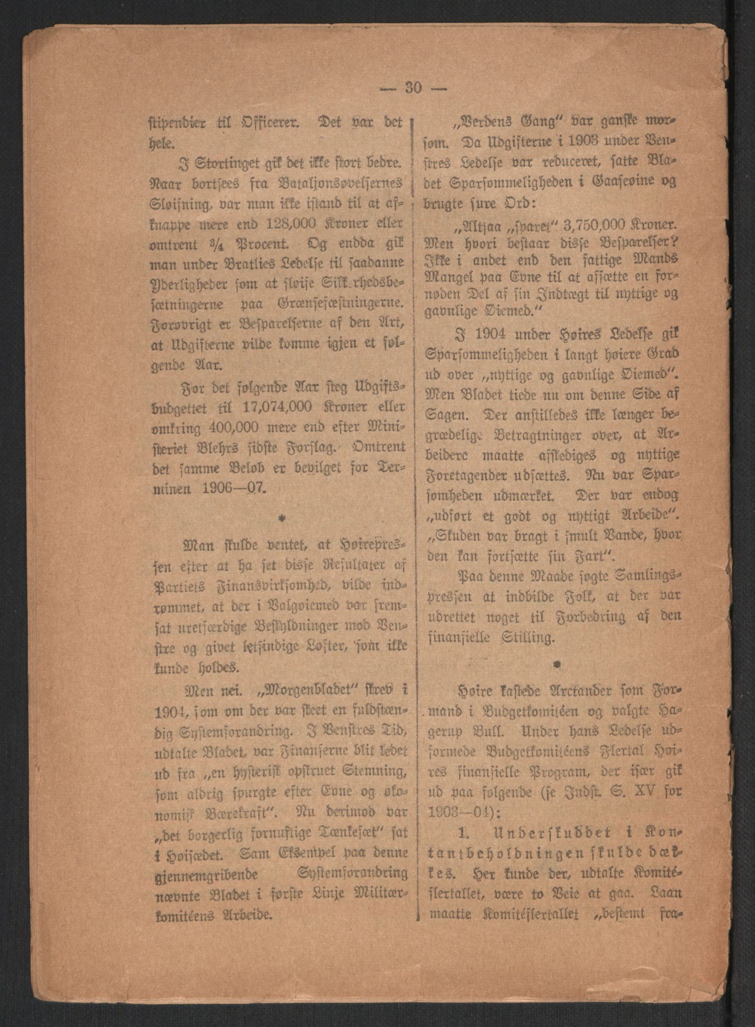 Venstres Hovedorganisasjon, RA/PA-0876/X/L0001: De eldste skrifter, 1860-1936, p. 813