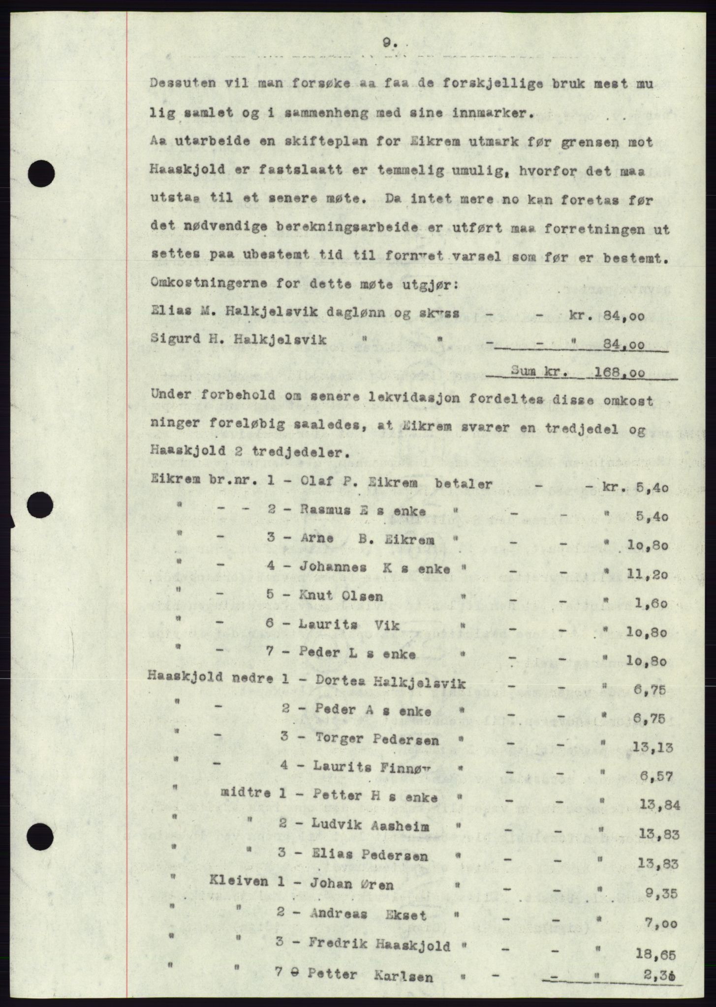 Søre Sunnmøre sorenskriveri, AV/SAT-A-4122/1/2/2C/L0077: Mortgage book no. 3A, 1945-1946, Diary no: : 768/1945