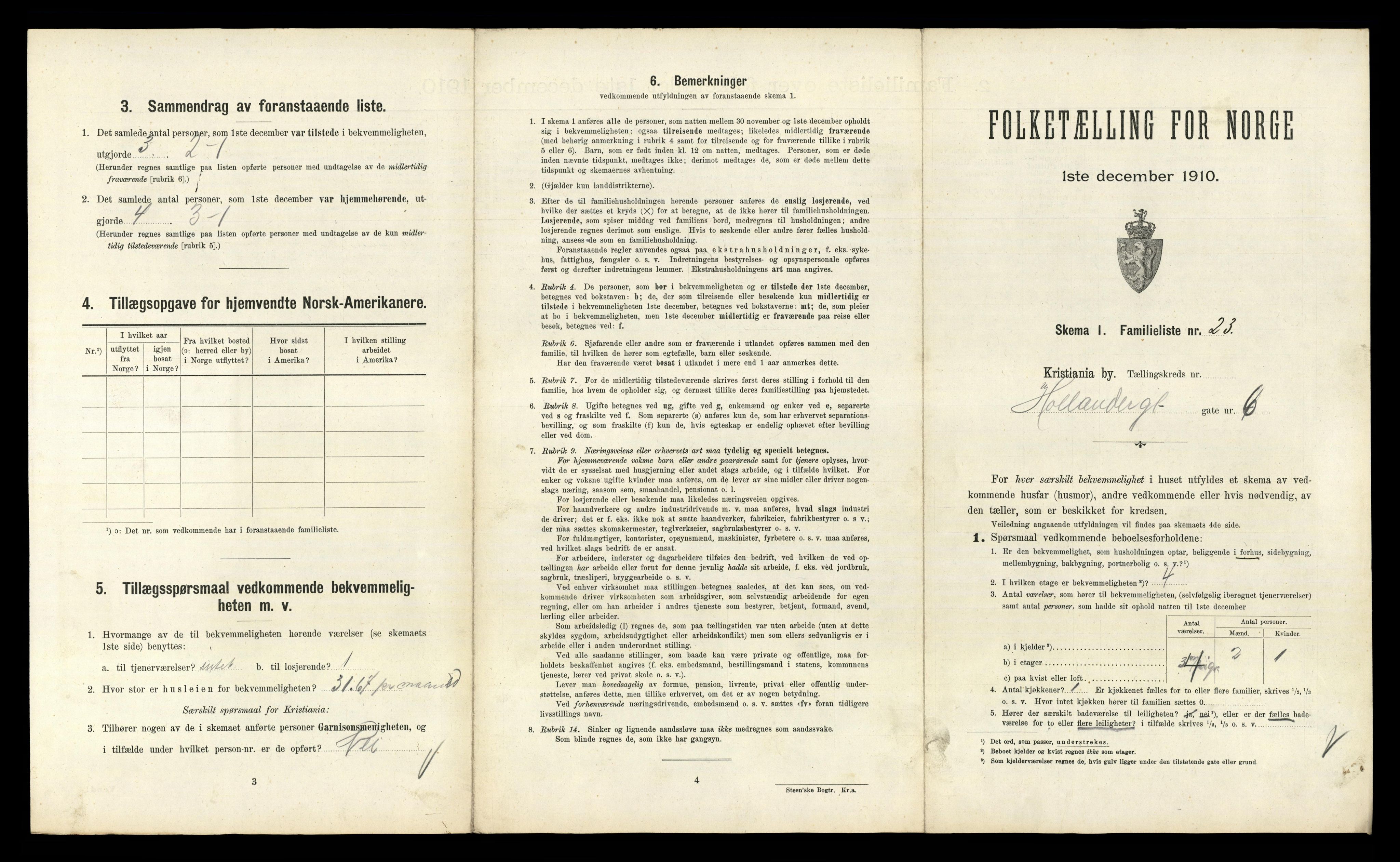 RA, 1910 census for Kristiania, 1910, p. 39917