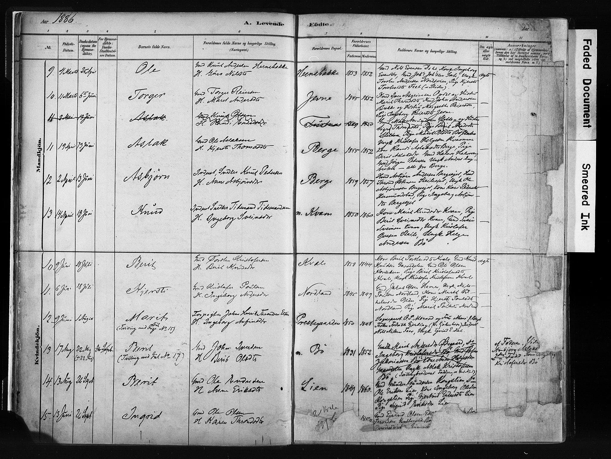 Vang prestekontor, Valdres, AV/SAH-PREST-140/H/Ha/L0008: Parish register (official) no. 8, 1882-1910, p. 16