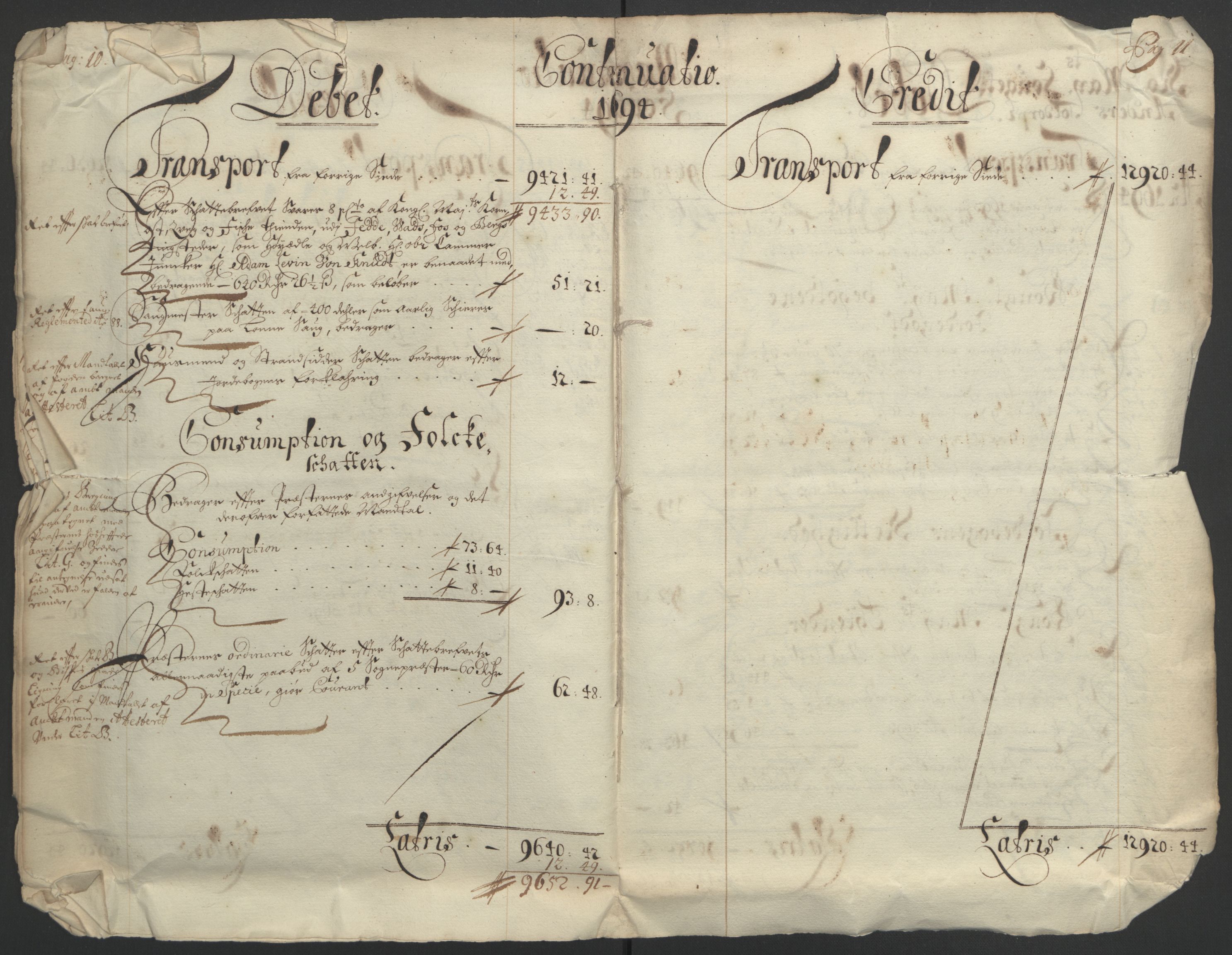 Rentekammeret inntil 1814, Reviderte regnskaper, Fogderegnskap, AV/RA-EA-4092/R43/L2545: Fogderegnskap Lista og Mandal, 1694-1695, p. 9