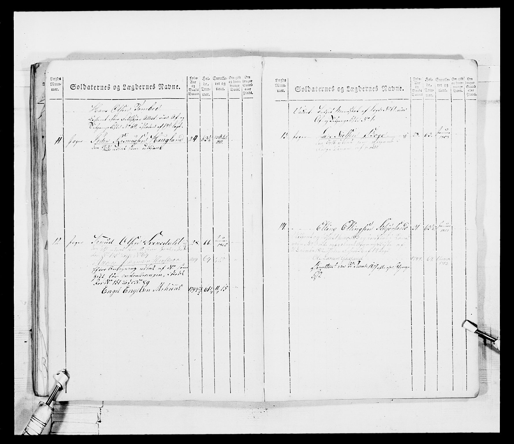 Generalitets- og kommissariatskollegiet, Det kongelige norske kommissariatskollegium, AV/RA-EA-5420/E/Eh/L0099: Bergenhusiske nasjonale infanteriregiment, 1812, p. 182