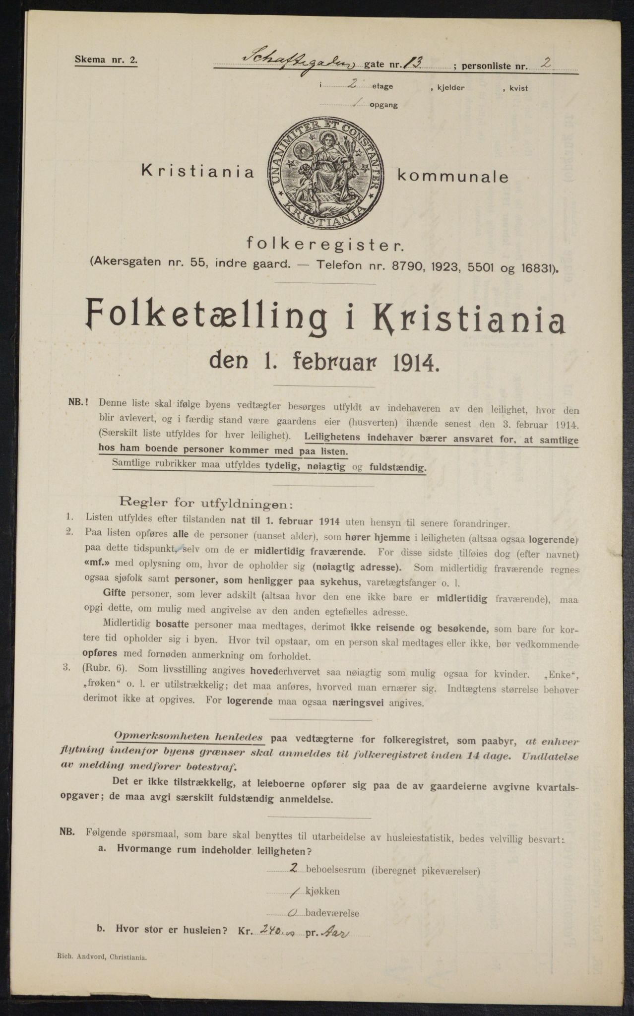 OBA, Municipal Census 1914 for Kristiania, 1914, p. 89246