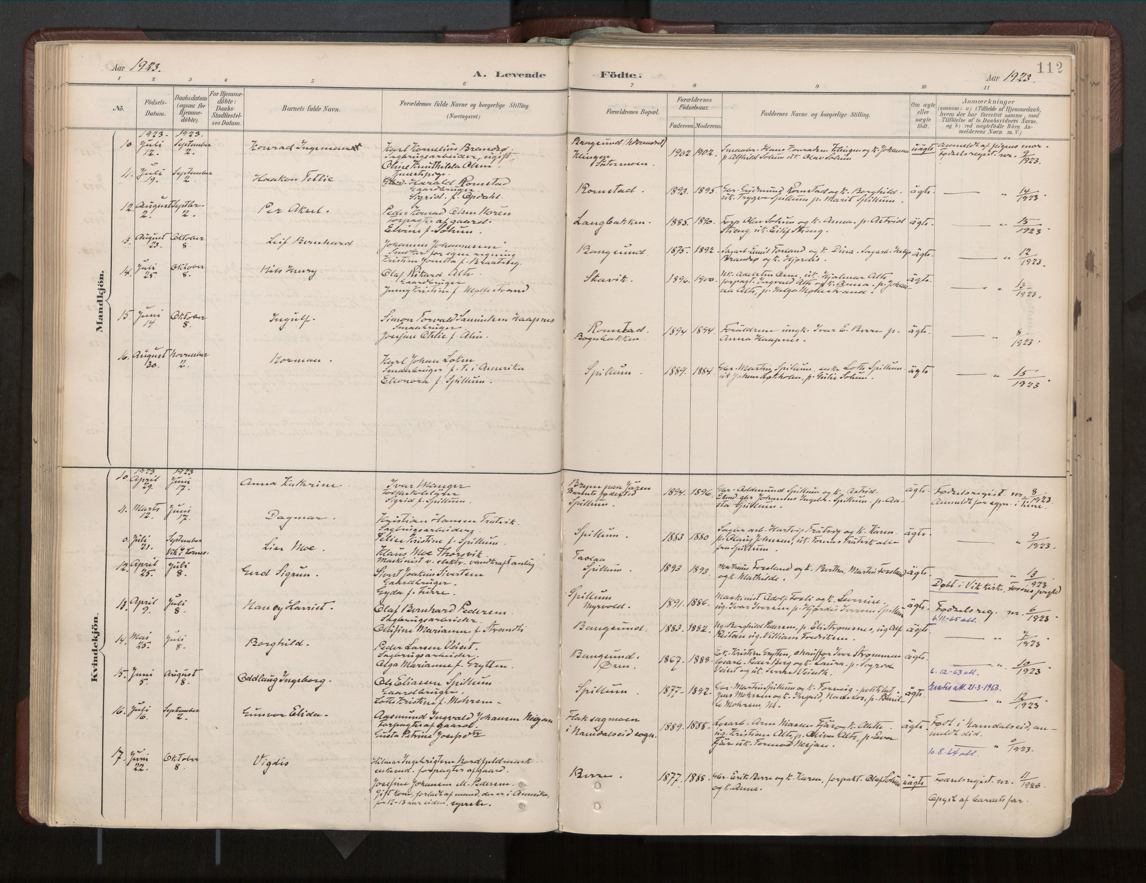 Ministerialprotokoller, klokkerbøker og fødselsregistre - Nord-Trøndelag, SAT/A-1458/770/L0589: Parish register (official) no. 770A03, 1887-1929, p. 112