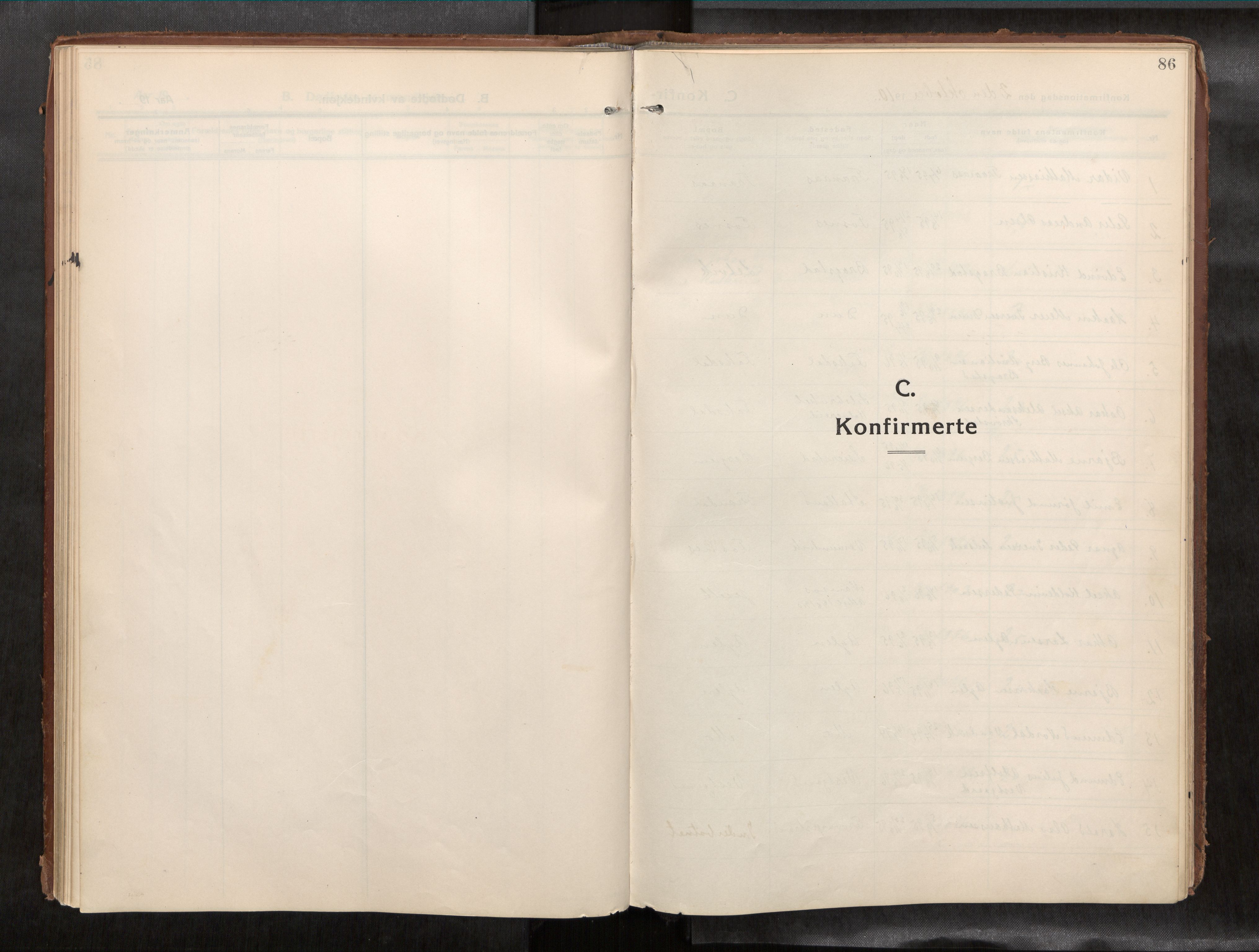Ministerialprotokoller, klokkerbøker og fødselsregistre - Nord-Trøndelag, SAT/A-1458/773/L0624a: Parish register (official) no. 773A16, 1910-1936, p. 86