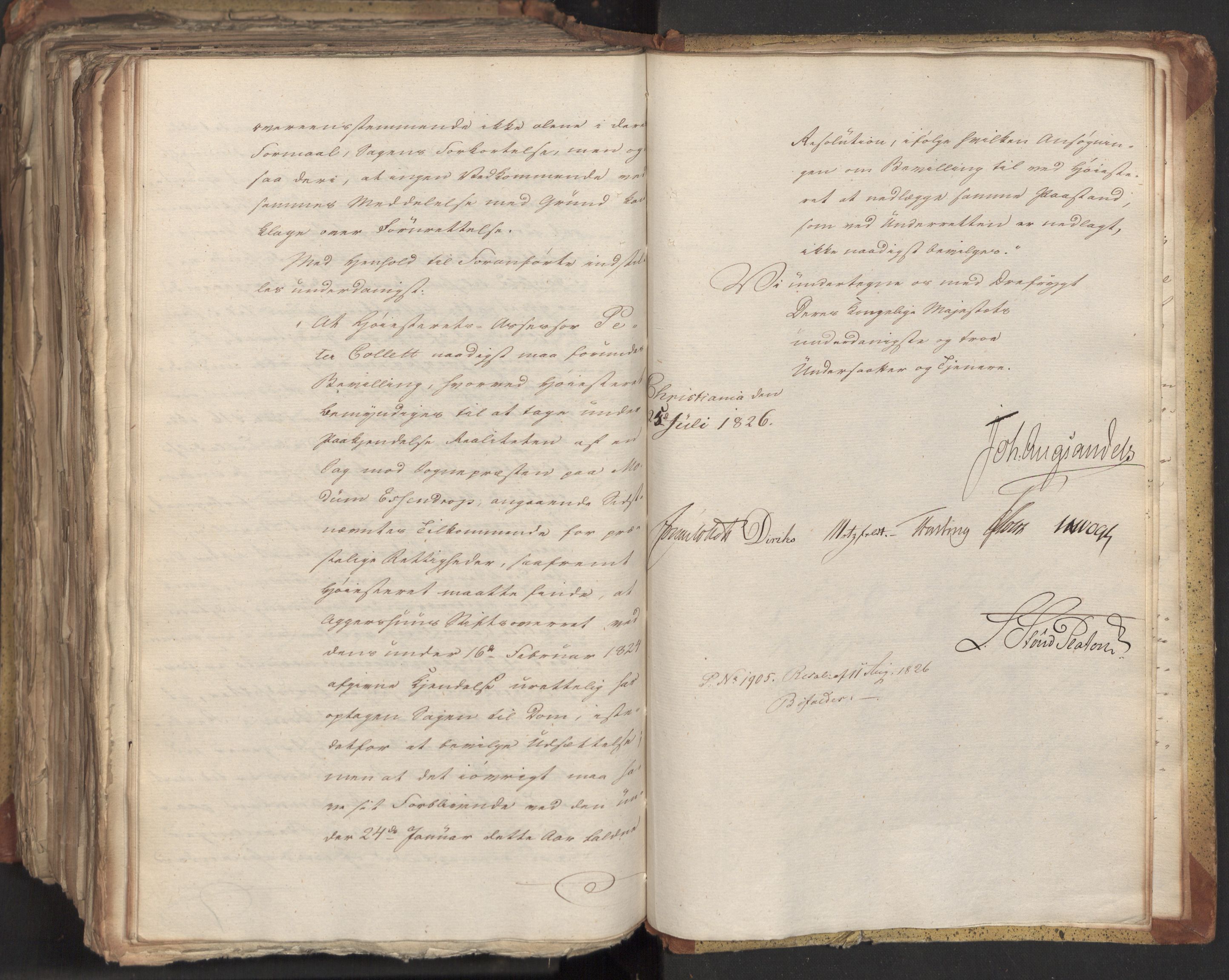 Statsrådsavdelingen i Stockholm, AV/RA-S-1003/D/Da/L0047: Regjeringsinnstillinger nr. 3501-3659, 1826, p. 487