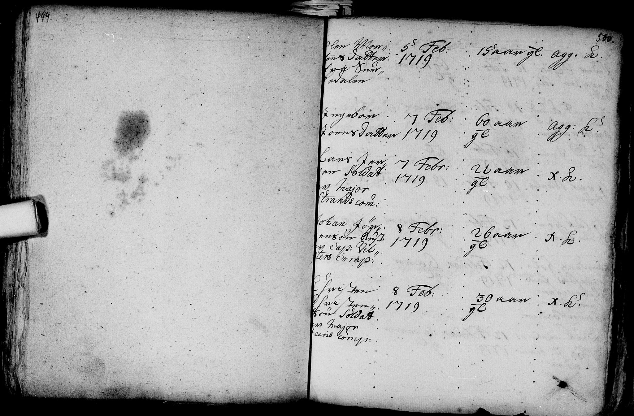 Aker prestekontor kirkebøker, AV/SAO-A-10861/F/L0002: Parish register (official) no. 2, 1714-1720, p. 499-500