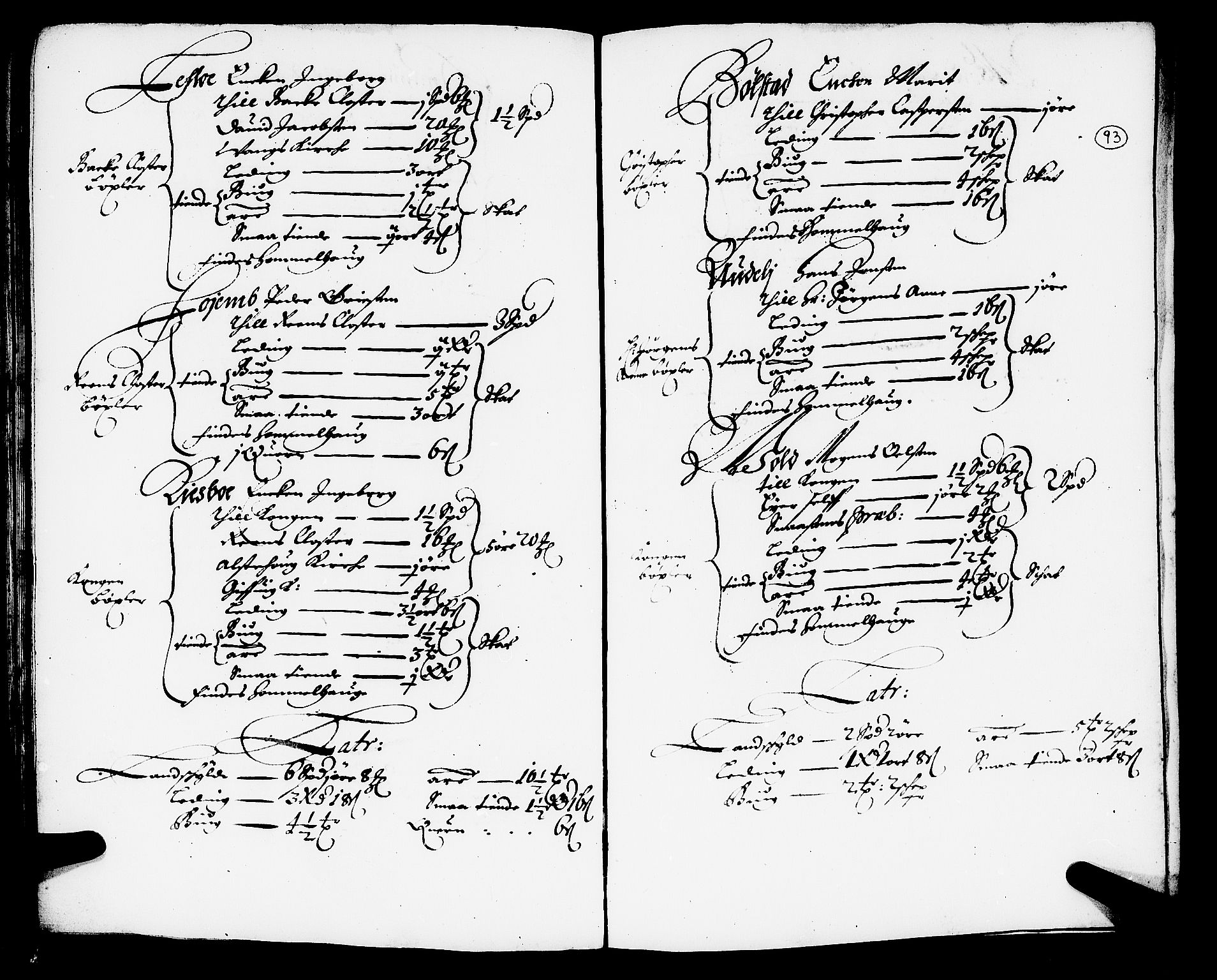 Rentekammeret inntil 1814, Realistisk ordnet avdeling, AV/RA-EA-4070/N/Nb/Nba/L0054: Stjørdal len, 1669, p. 92b-93a