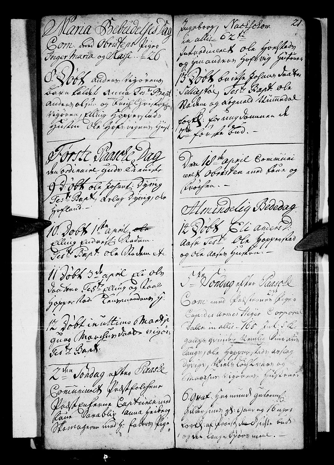 Vik sokneprestembete, AV/SAB-A-81501/H/Haa/Haaa/L0001: Parish register (official) no. A 1 / 1, 1727-1740, p. 21