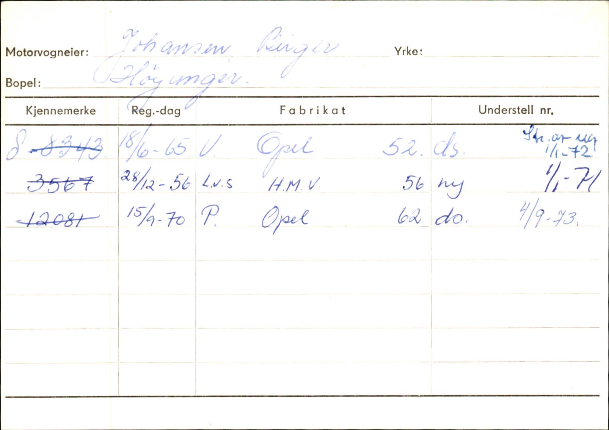Statens vegvesen, Sogn og Fjordane vegkontor, AV/SAB-A-5301/4/F/L0130: Eigarregister Eid T-Å. Høyanger A-O, 1945-1975, p. 1678