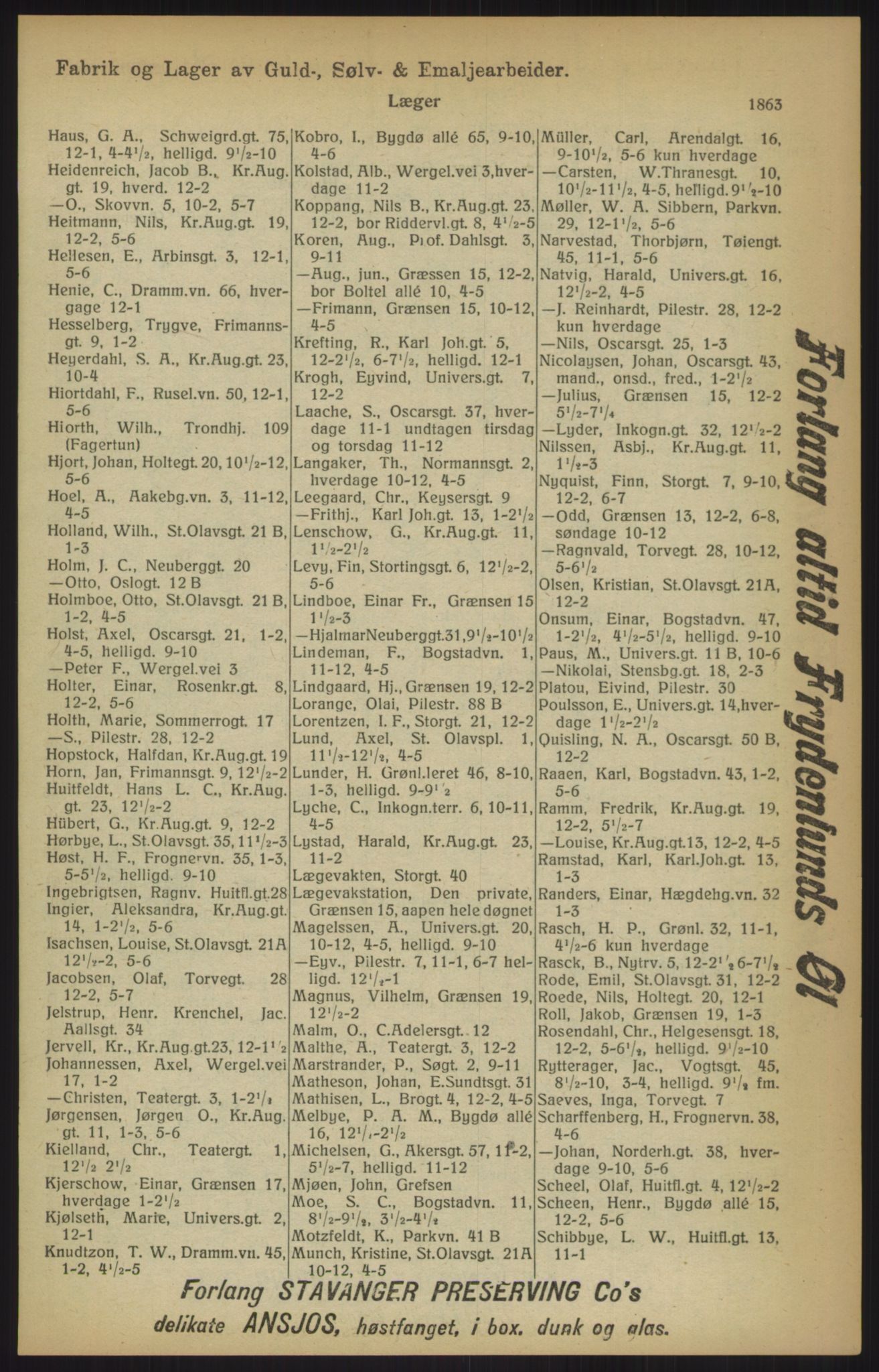 Kristiania/Oslo adressebok, PUBL/-, 1915, p. 1863