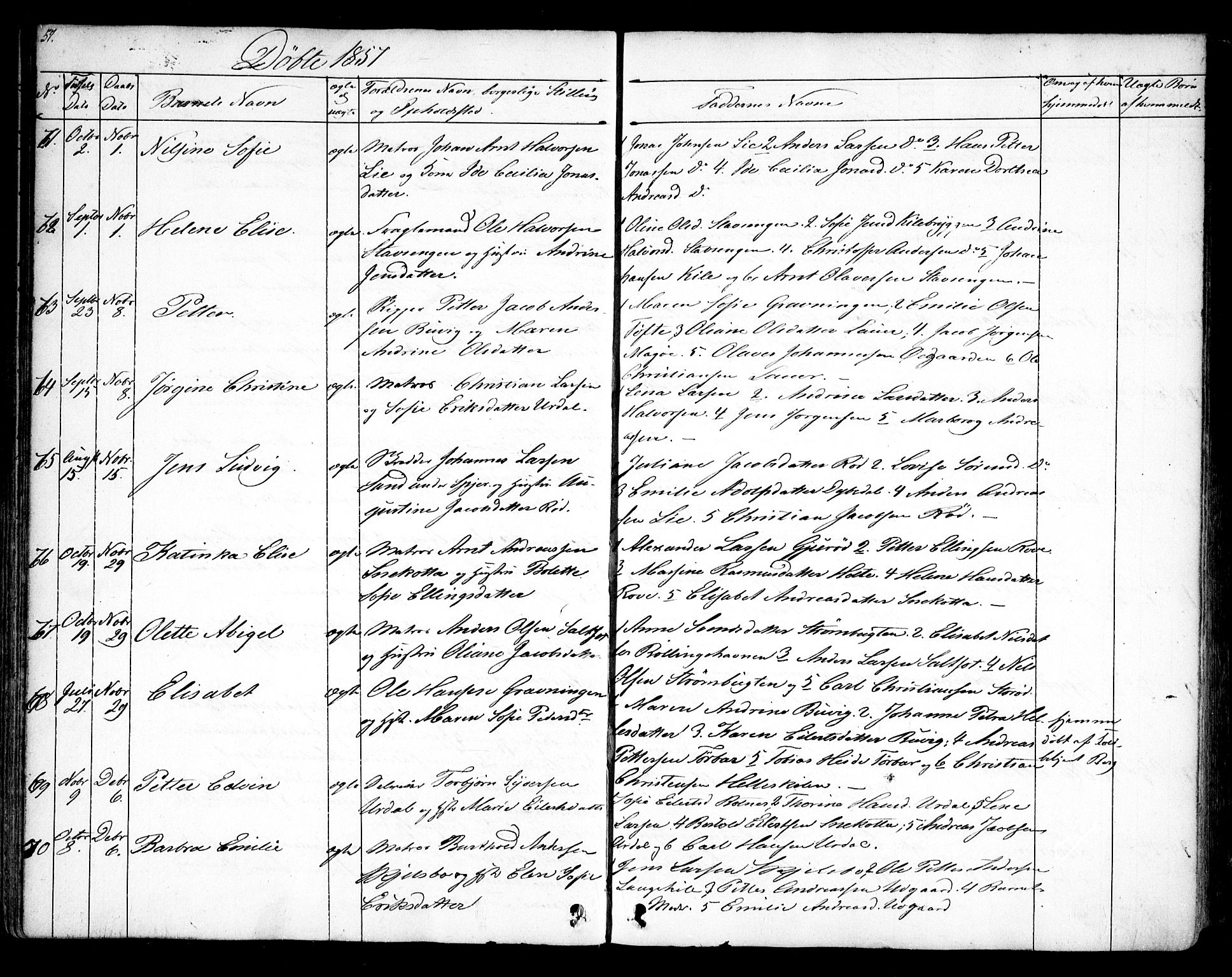 Hvaler prestekontor Kirkebøker, AV/SAO-A-2001/F/Fa/L0006: Parish register (official) no. I 6, 1846-1863, p. 57