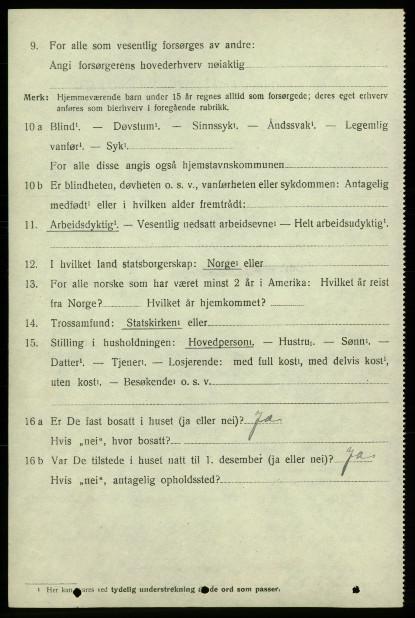 SAB, 1920 census for Varaldsøy, 1920, p. 1262