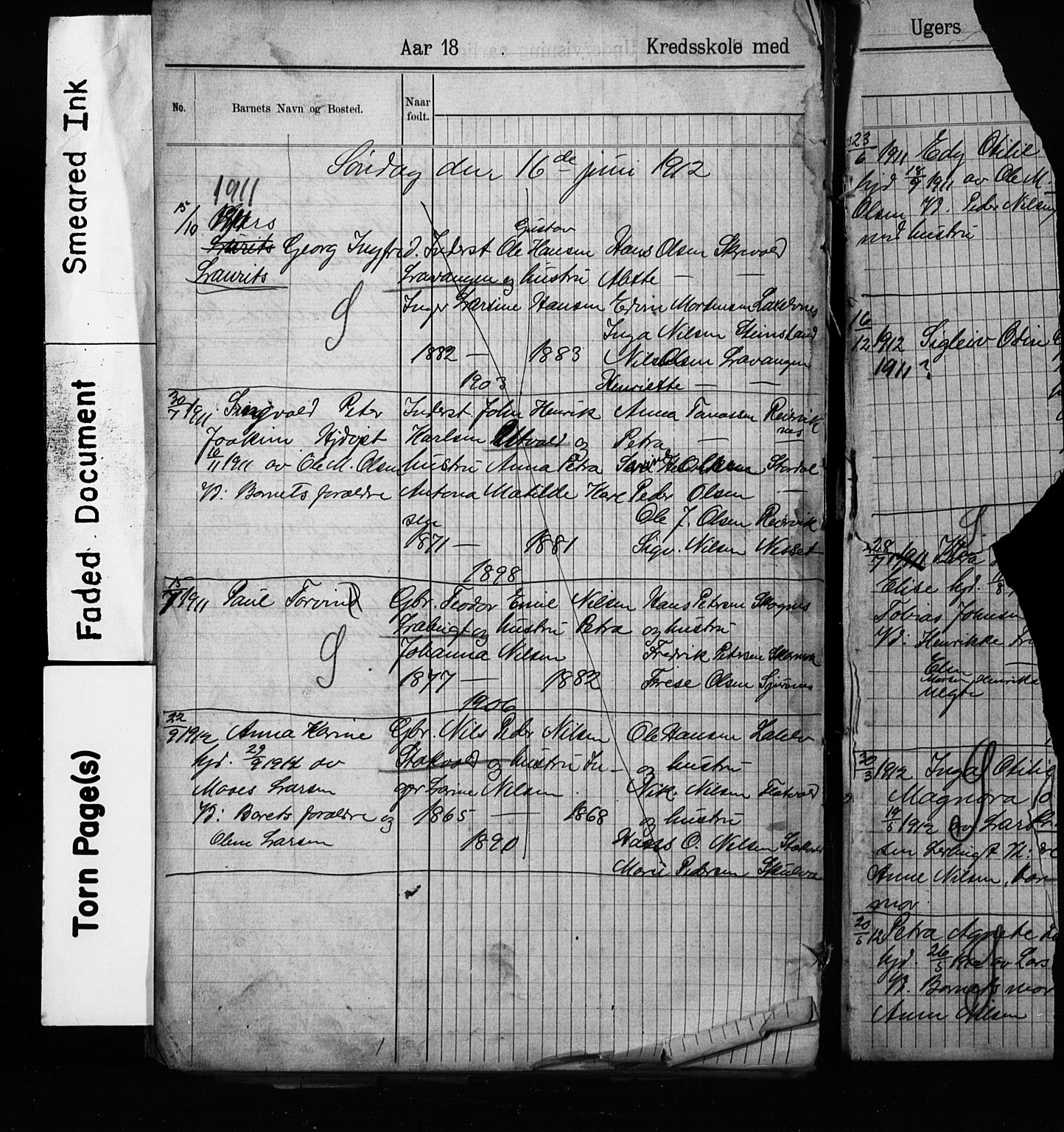 Lyngen sokneprestembete, AV/SATØ-S-1289/H/Ha/L0052/0001: Baptism register no. 52.1, 1895-1914