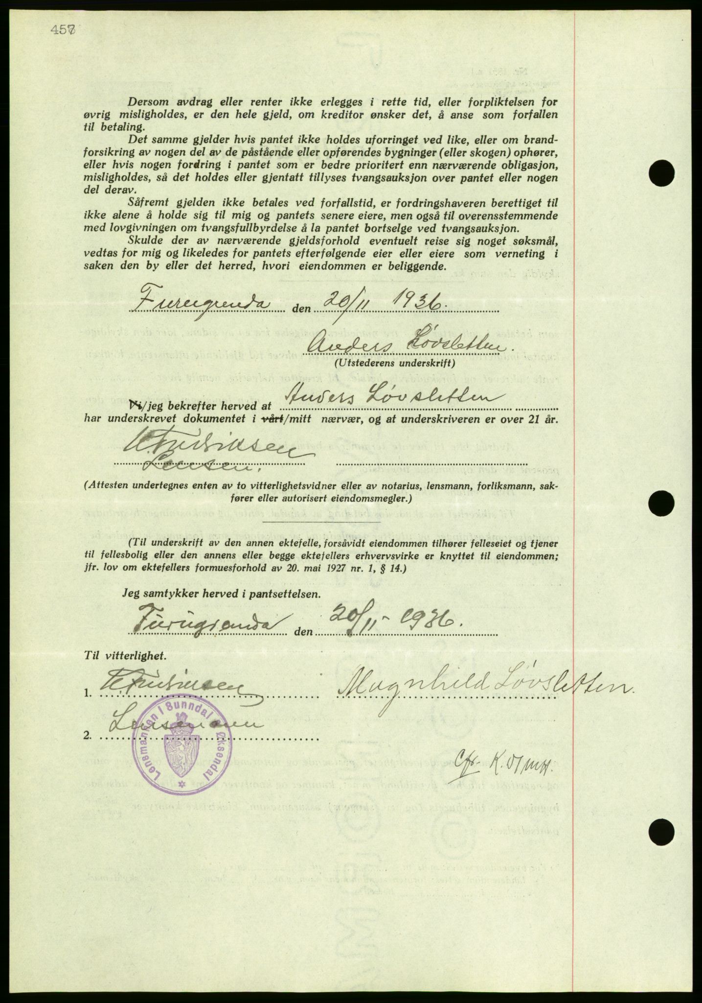 Nordmøre sorenskriveri, AV/SAT-A-4132/1/2/2Ca/L0090: Mortgage book no. B80, 1936-1937, Diary no: : 2651/1936