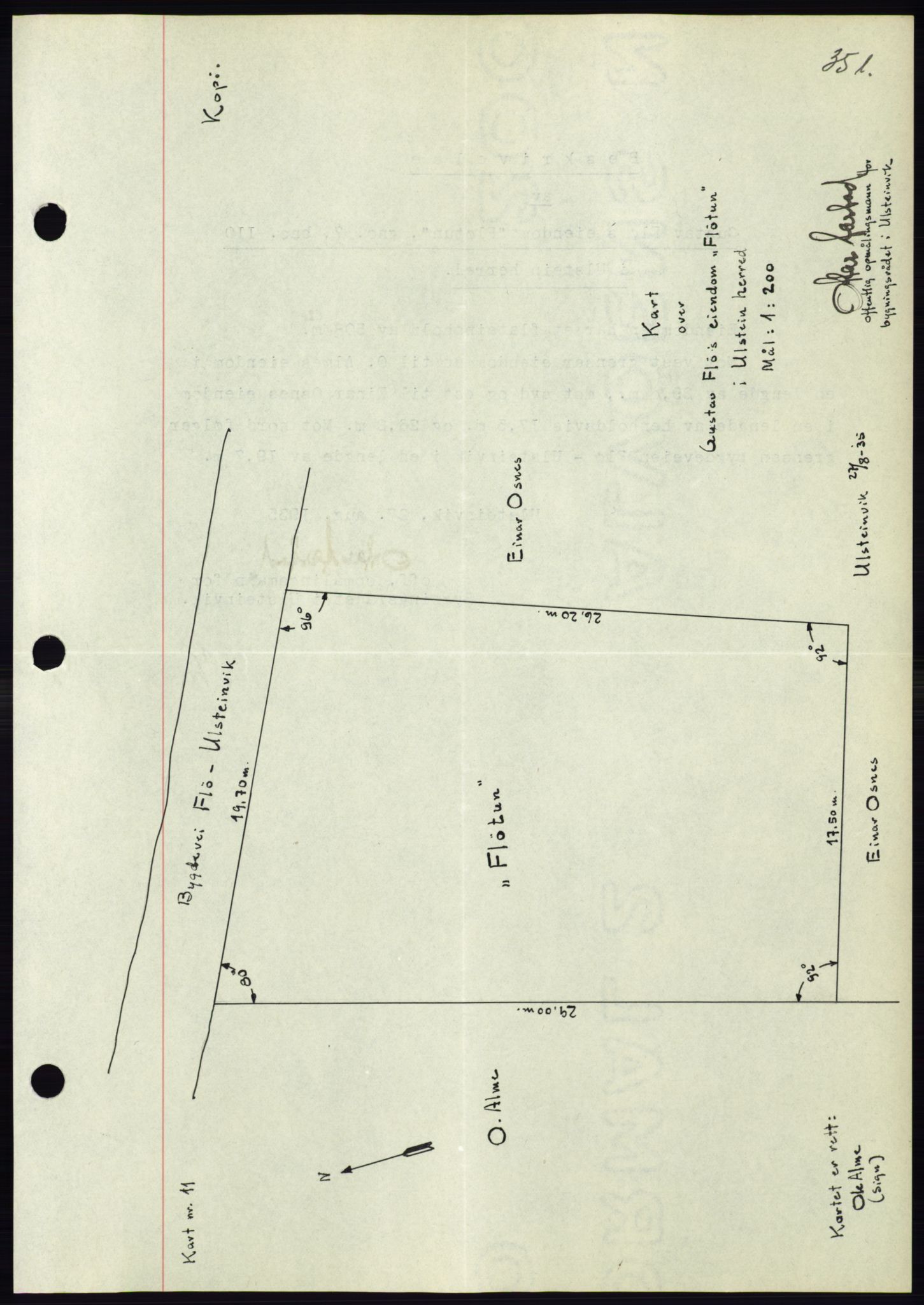 Søre Sunnmøre sorenskriveri, AV/SAT-A-4122/1/2/2C/L0059: Mortgage book no. 53, 1935-1935, Deed date: 09.09.1935