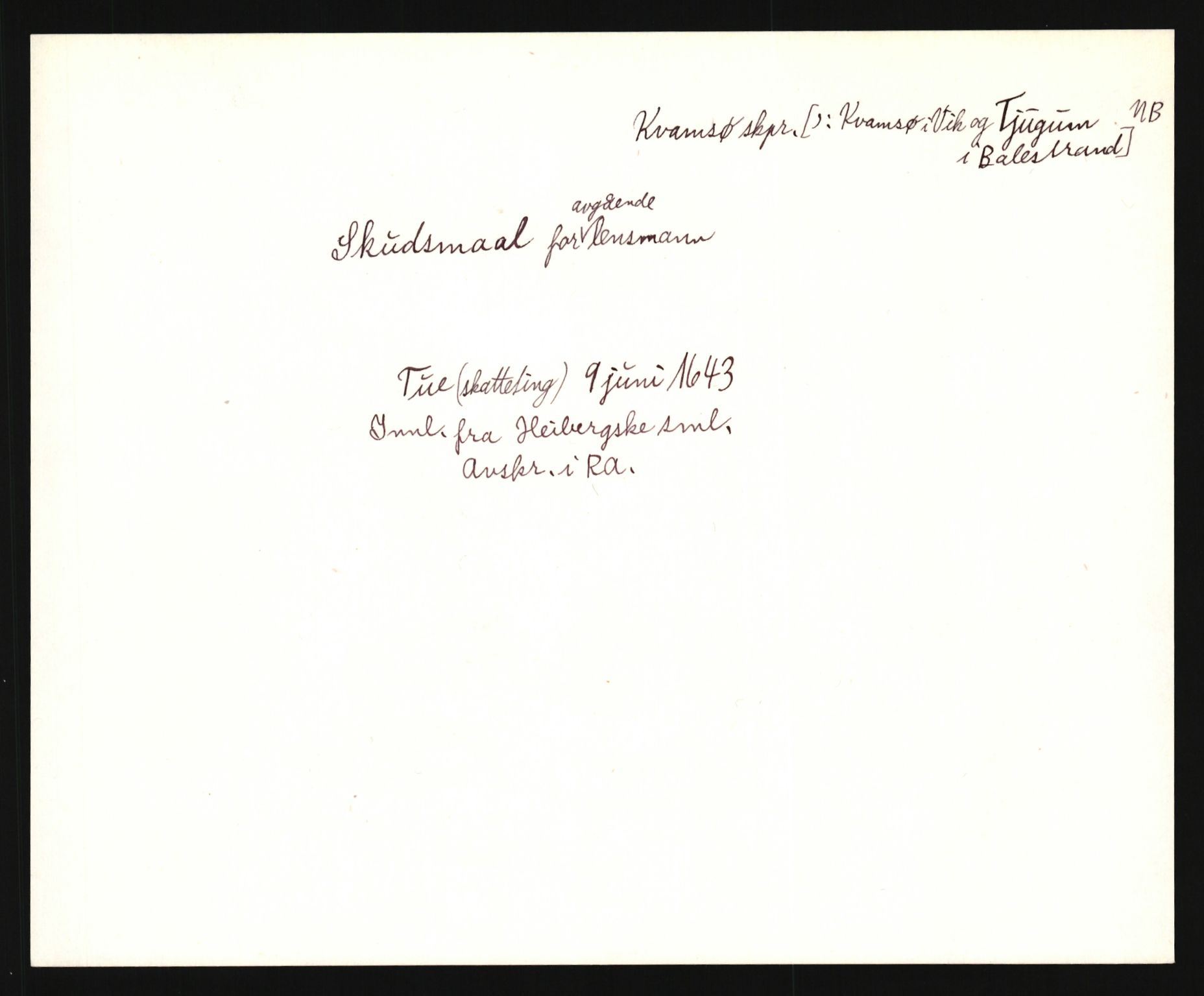 Riksarkivets diplomsamling, AV/RA-EA-5965/F35/F35e/L0030: Registreringssedler Sogn og Fjordane, 1400-1700, p. 241