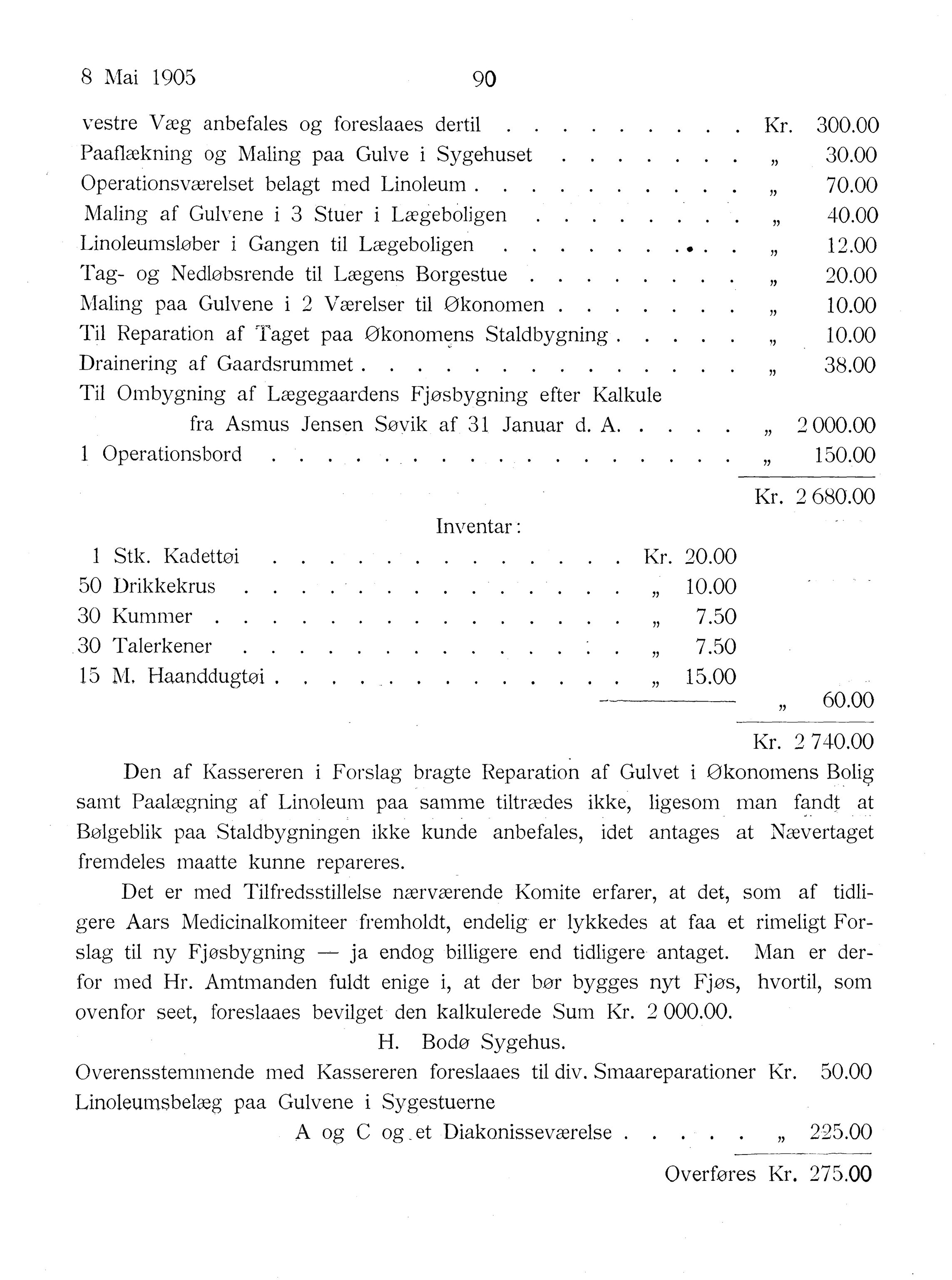 Nordland Fylkeskommune. Fylkestinget, AIN/NFK-17/176/A/Ac/L0028: Fylkestingsforhandlinger 1905, 1905