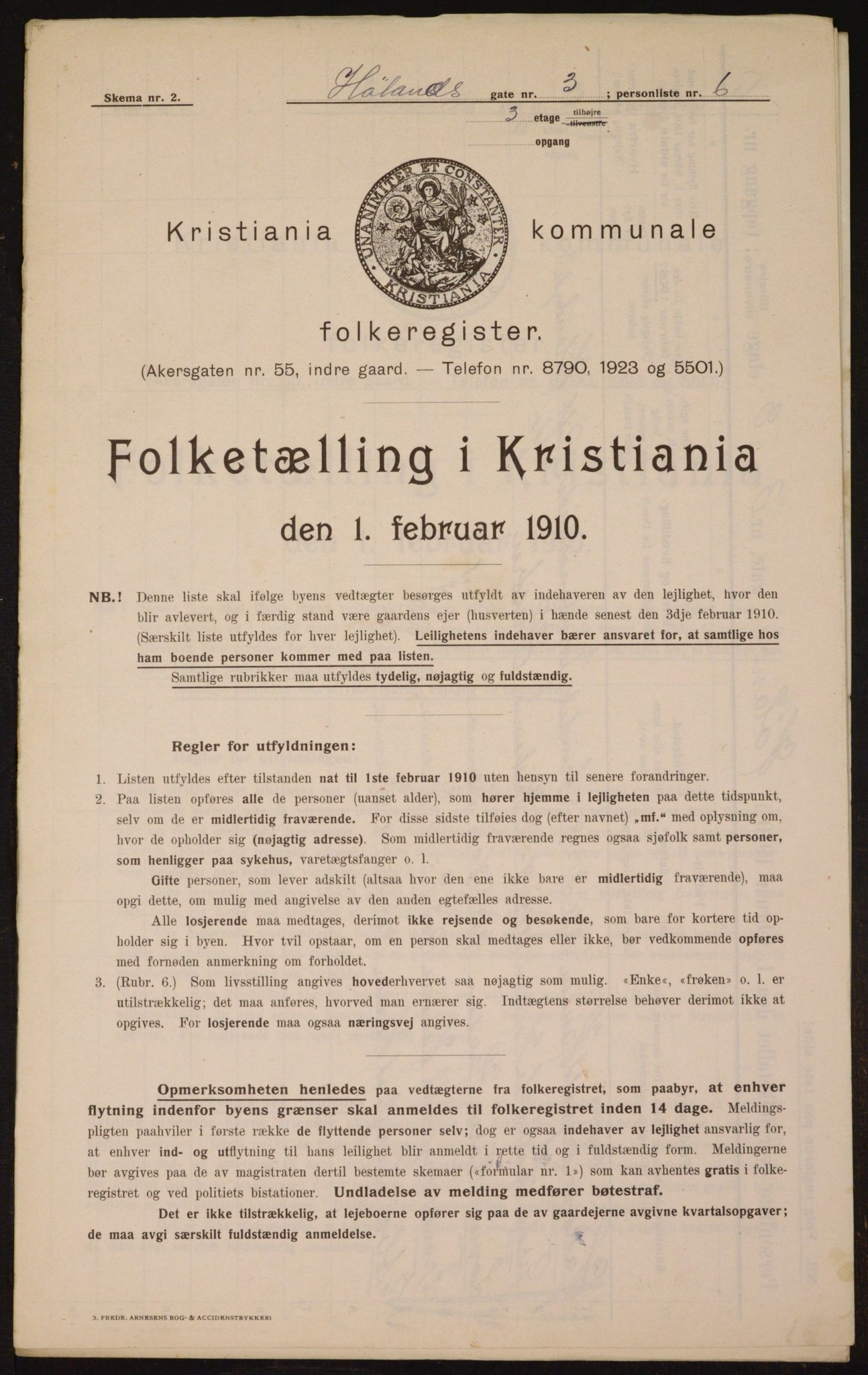 OBA, Municipal Census 1910 for Kristiania, 1910, p. 41449