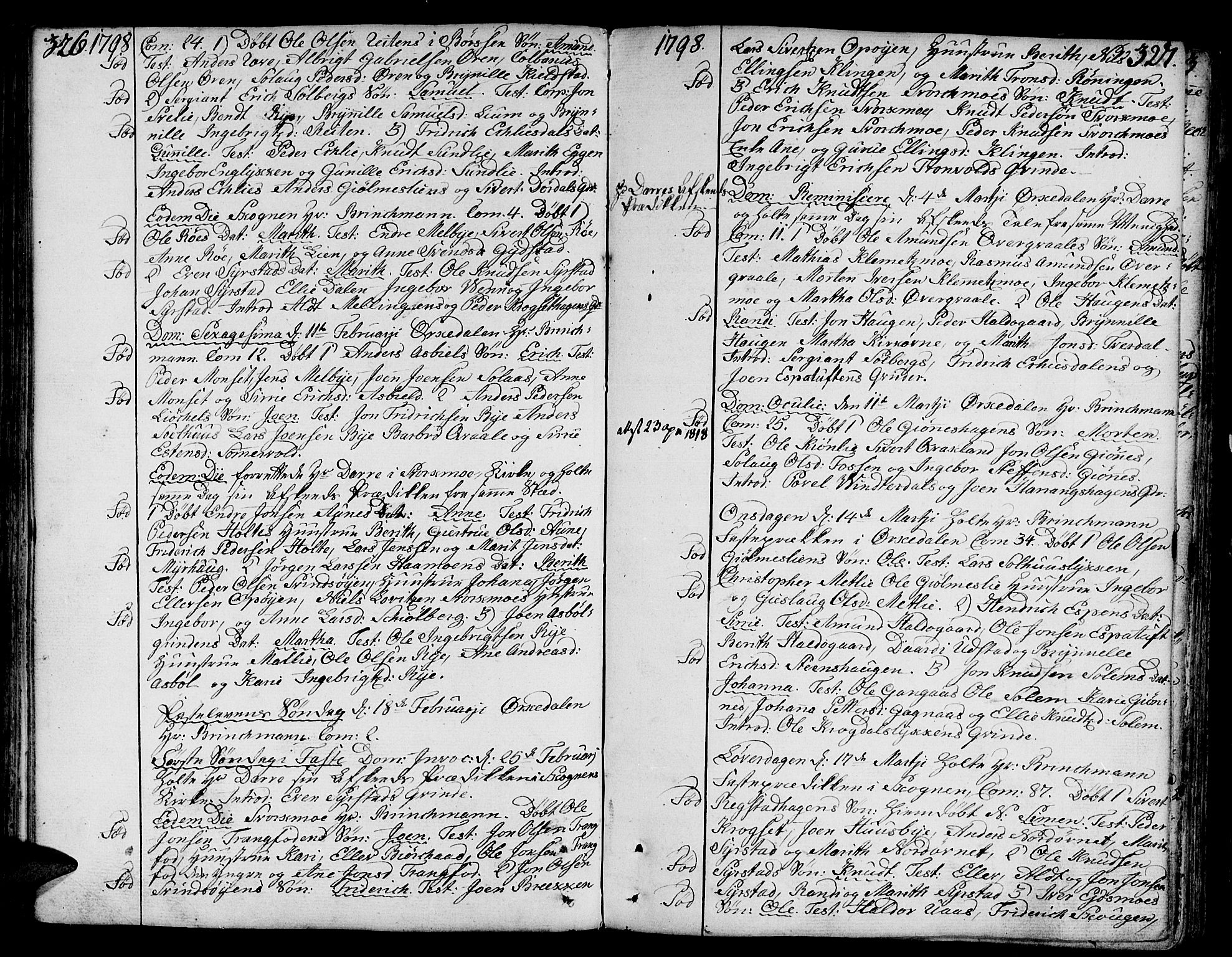 Ministerialprotokoller, klokkerbøker og fødselsregistre - Sør-Trøndelag, SAT/A-1456/668/L0802: Parish register (official) no. 668A02, 1776-1799, p. 326-327