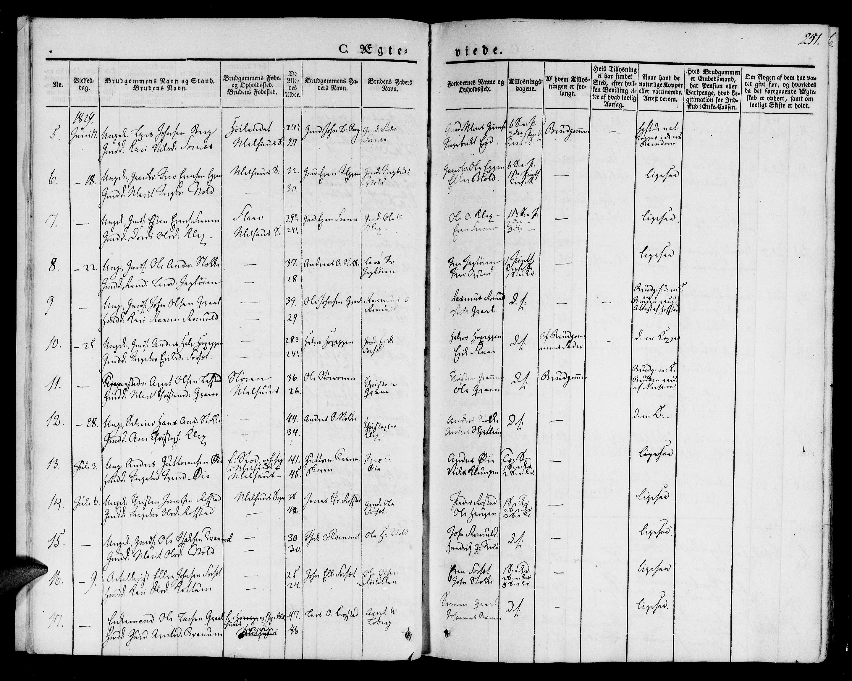 Ministerialprotokoller, klokkerbøker og fødselsregistre - Sør-Trøndelag, AV/SAT-A-1456/691/L1070: Parish register (official) no. 691A05 /1, 1826-1841, p. 251