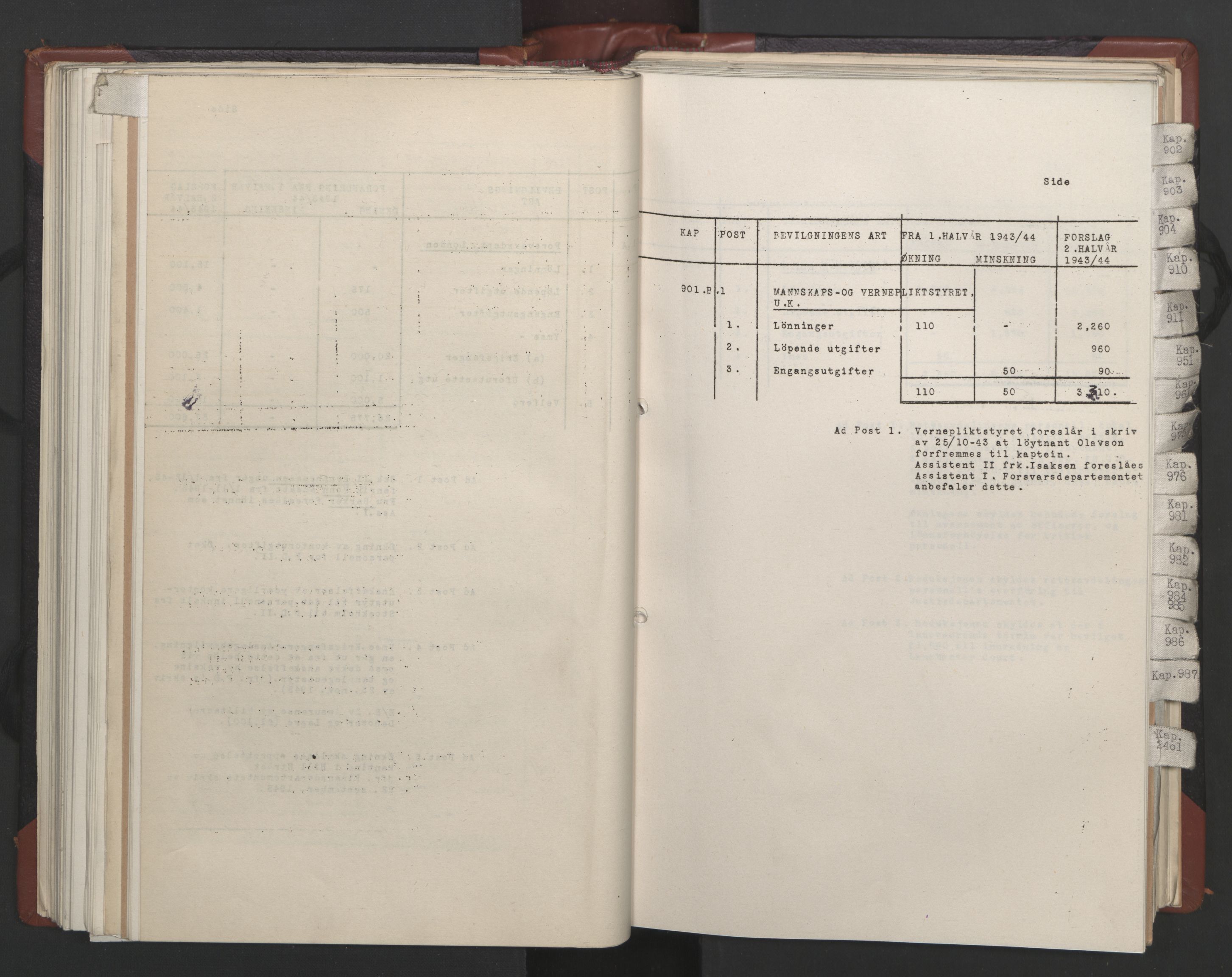 Statsrådssekretariatet, AV/RA-S-1001/A/Ac/L0124: Kgl. res. 14/1-30/6, 1944, p. 164