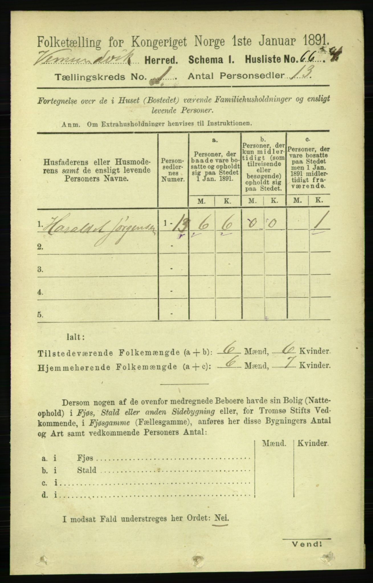 RA, 1891 census for 1745 Vemundvik, 1891, p. 78