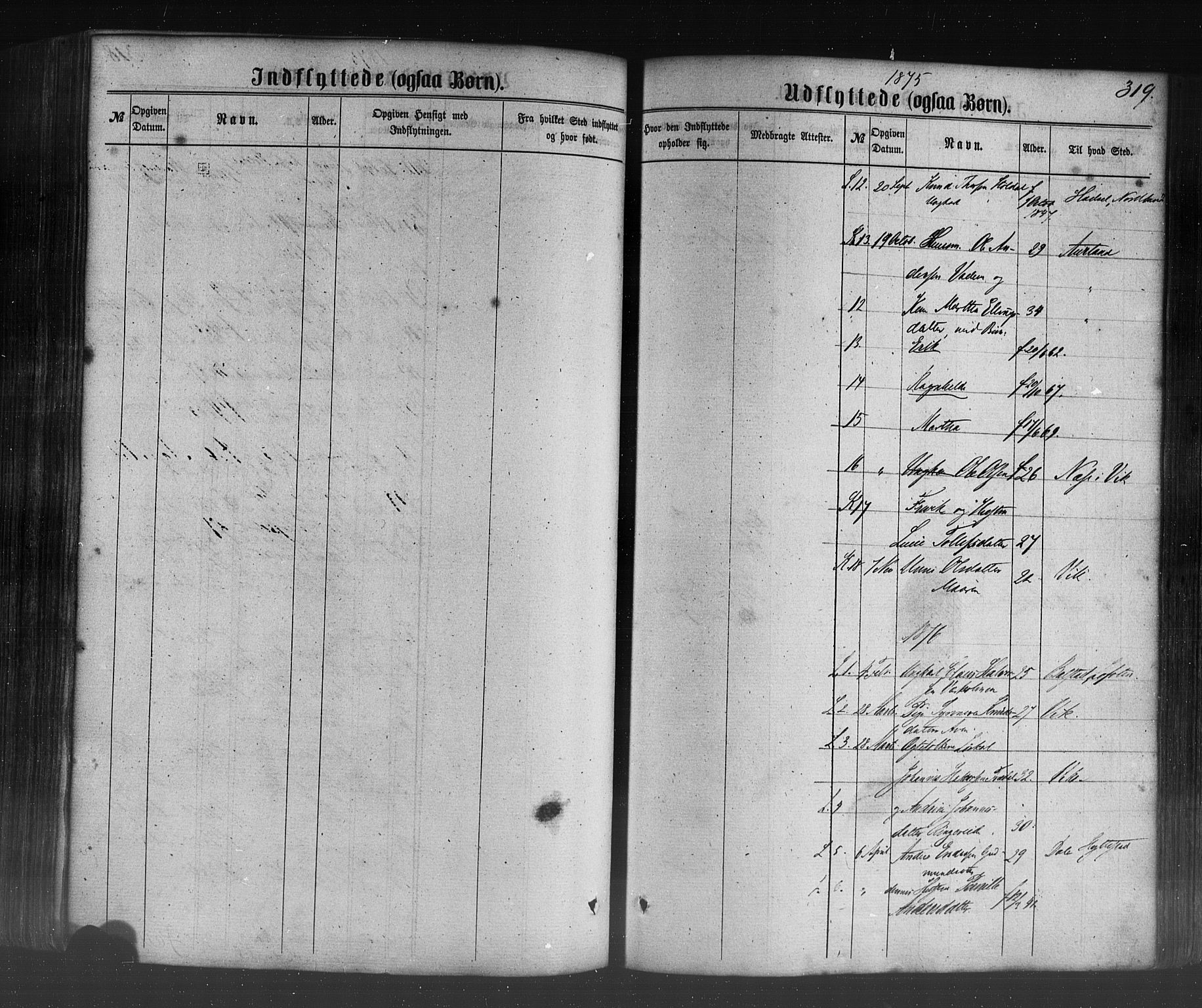 Lavik sokneprestembete, AV/SAB-A-80901: Parish register (official) no. A 4, 1864-1881, p. 319