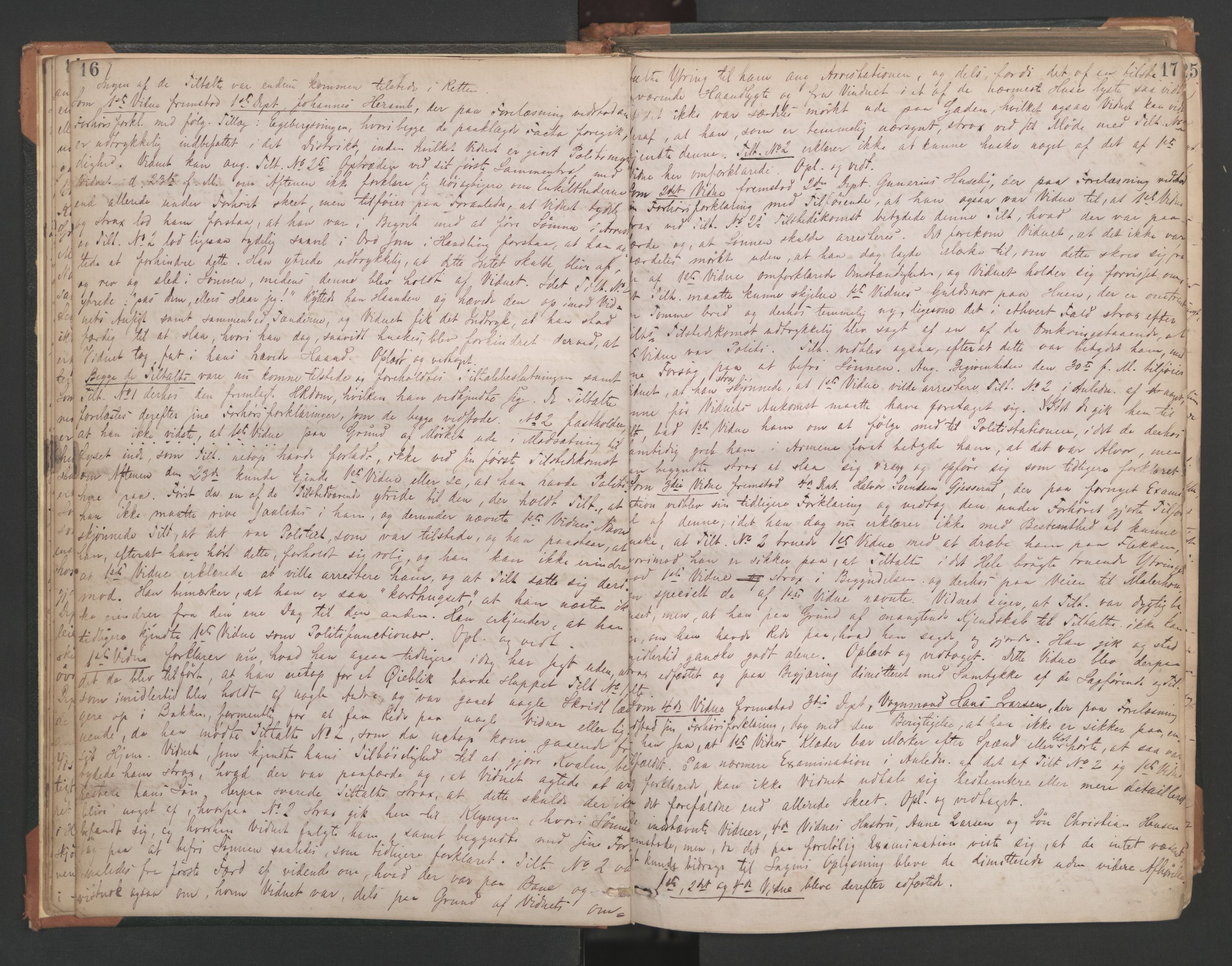 Aker sorenskriveri, AV/SAO-A-10895/F/Fc/Fcb/L0039: Ekstrarettsprotokoll, 1871-1874, p. 16-17