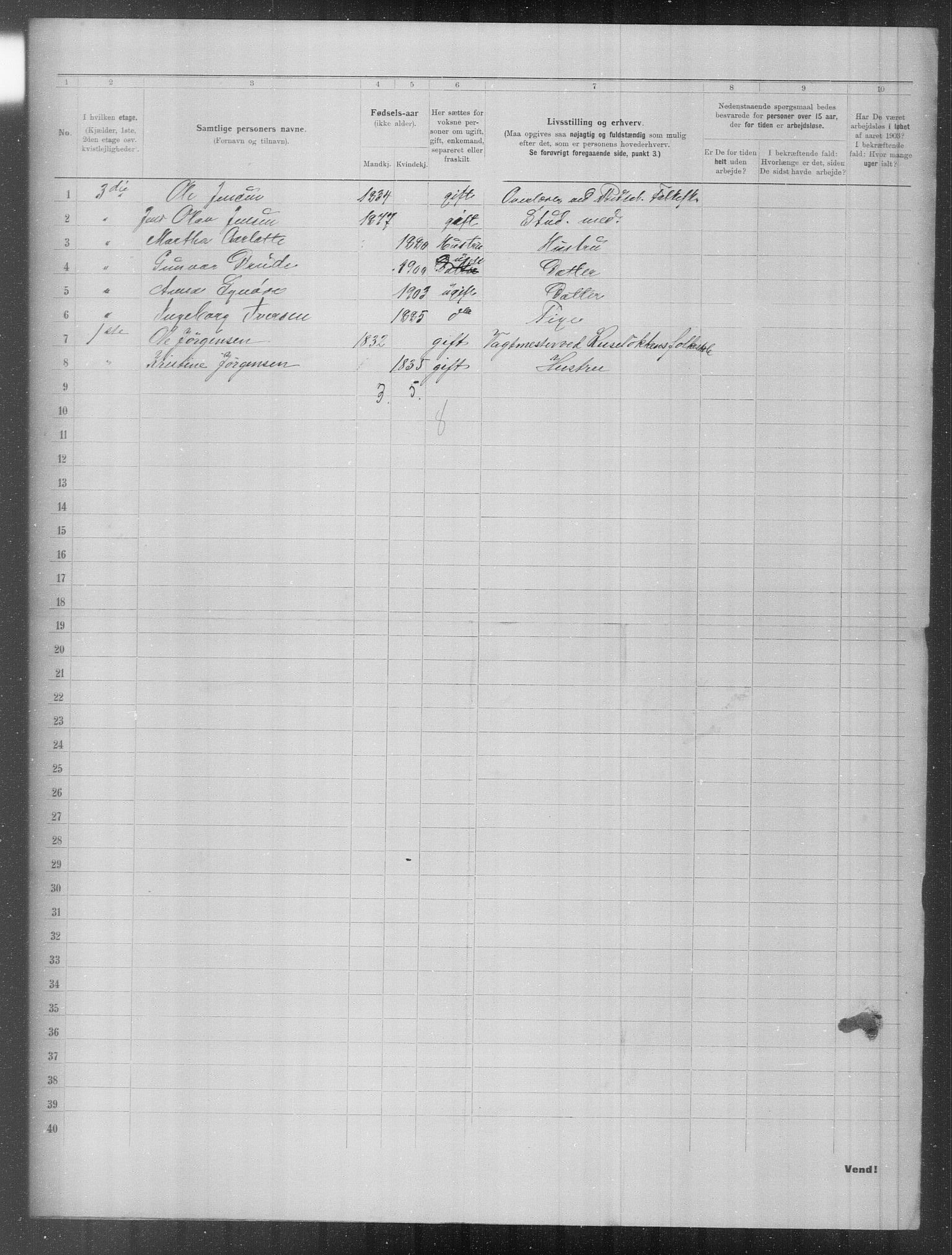 OBA, Municipal Census 1903 for Kristiania, 1903, p. 11641