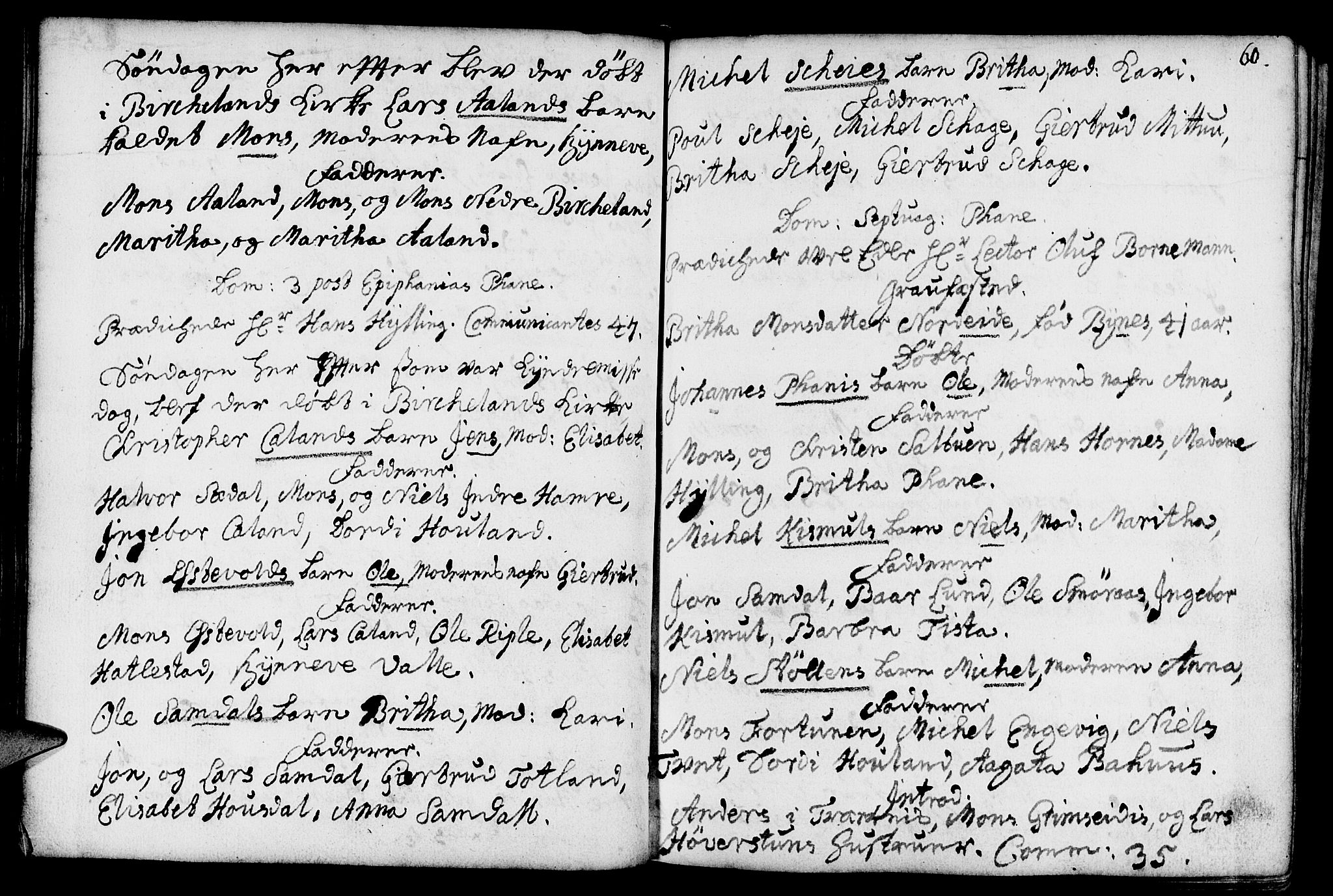 Fana Sokneprestembete, AV/SAB-A-75101/H/Haa/Haaa/L0002: Parish register (official) no. A 2, 1719-1735, p. 60