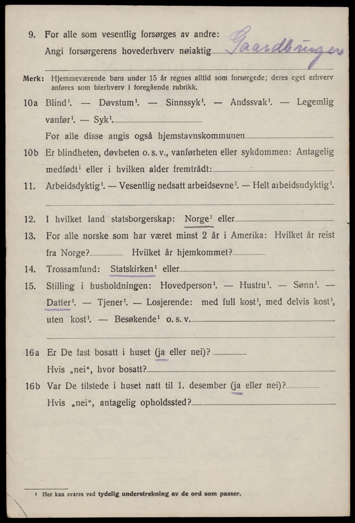 SAST, 1920 census for Varhaug, 1920, p. 4416