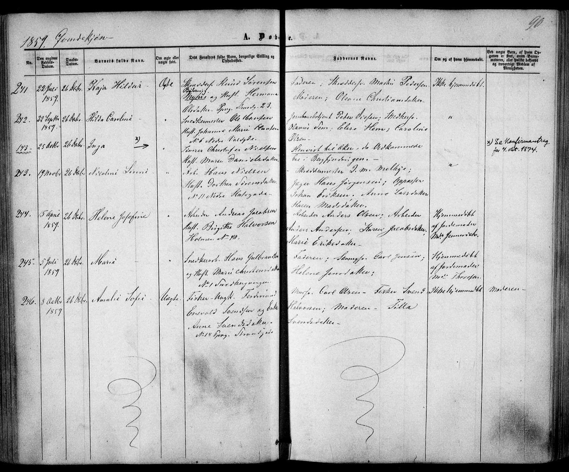 Trefoldighet prestekontor Kirkebøker, AV/SAO-A-10882/F/Fa/L0001: Parish register (official) no. I 1, 1858-1863, p. 90