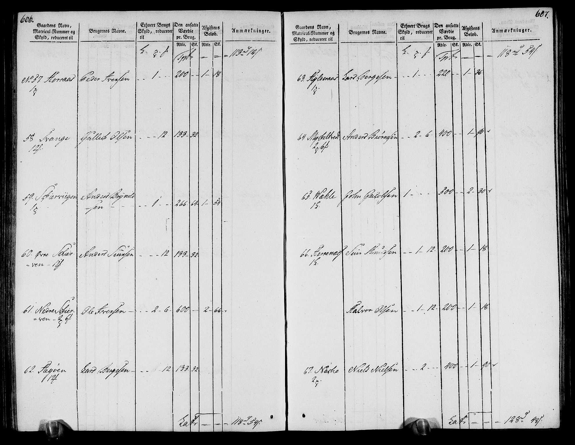 Rentekammeret inntil 1814, Realistisk ordnet avdeling, AV/RA-EA-4070/N/Ne/Nea/L0113: Nordhordland og Voss fogderi. Oppebørselsregister, 1803-1804, p. 311