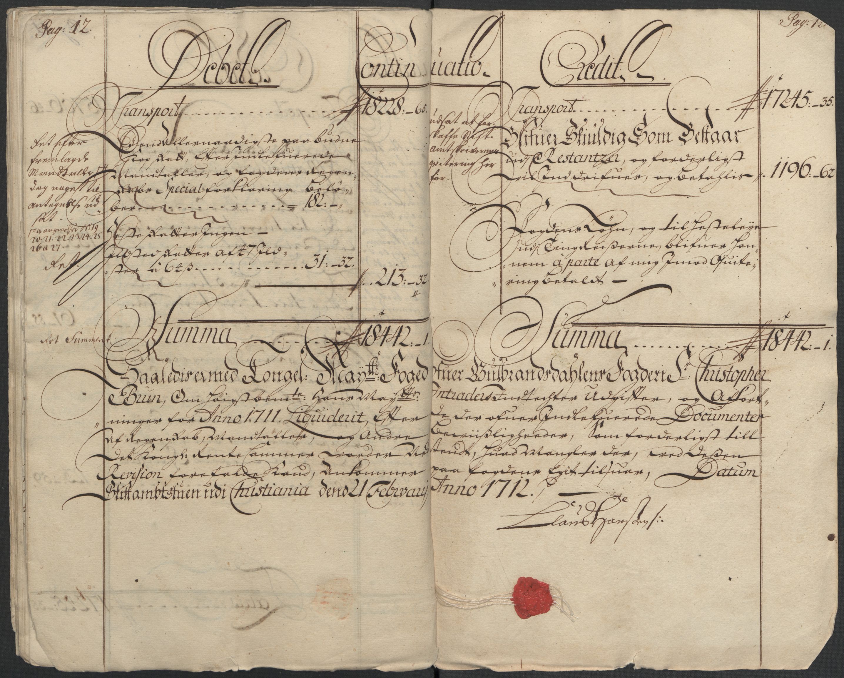 Rentekammeret inntil 1814, Reviderte regnskaper, Fogderegnskap, RA/EA-4092/R17/L1180: Fogderegnskap Gudbrandsdal, 1711, p. 36