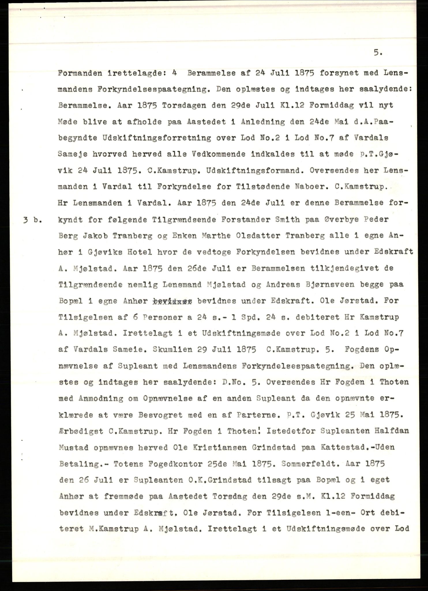 Avskriftssamlingen ved Statsarkivet i Hamar, AV/SAH-AVSKRIFT-001/H/Hf/Hfa/Hfaa/L0013: Pantebok 13=M for Toten, Vardal og Biri, 1877-1883