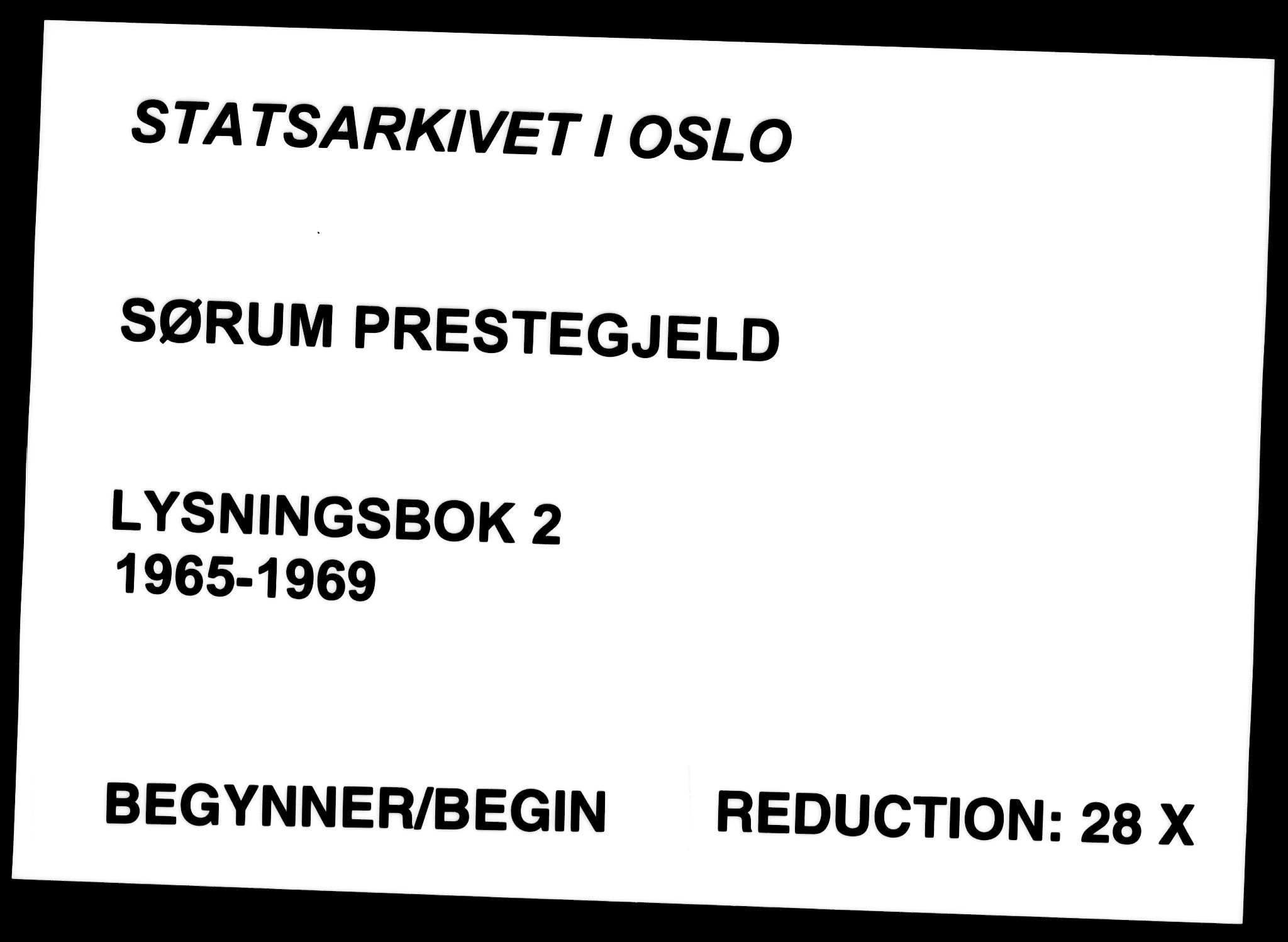 Sørum prestekontor Kirkebøker, SAO/A-10303/H/Ha/L0002: Banns register no. 2, 1965-1969
