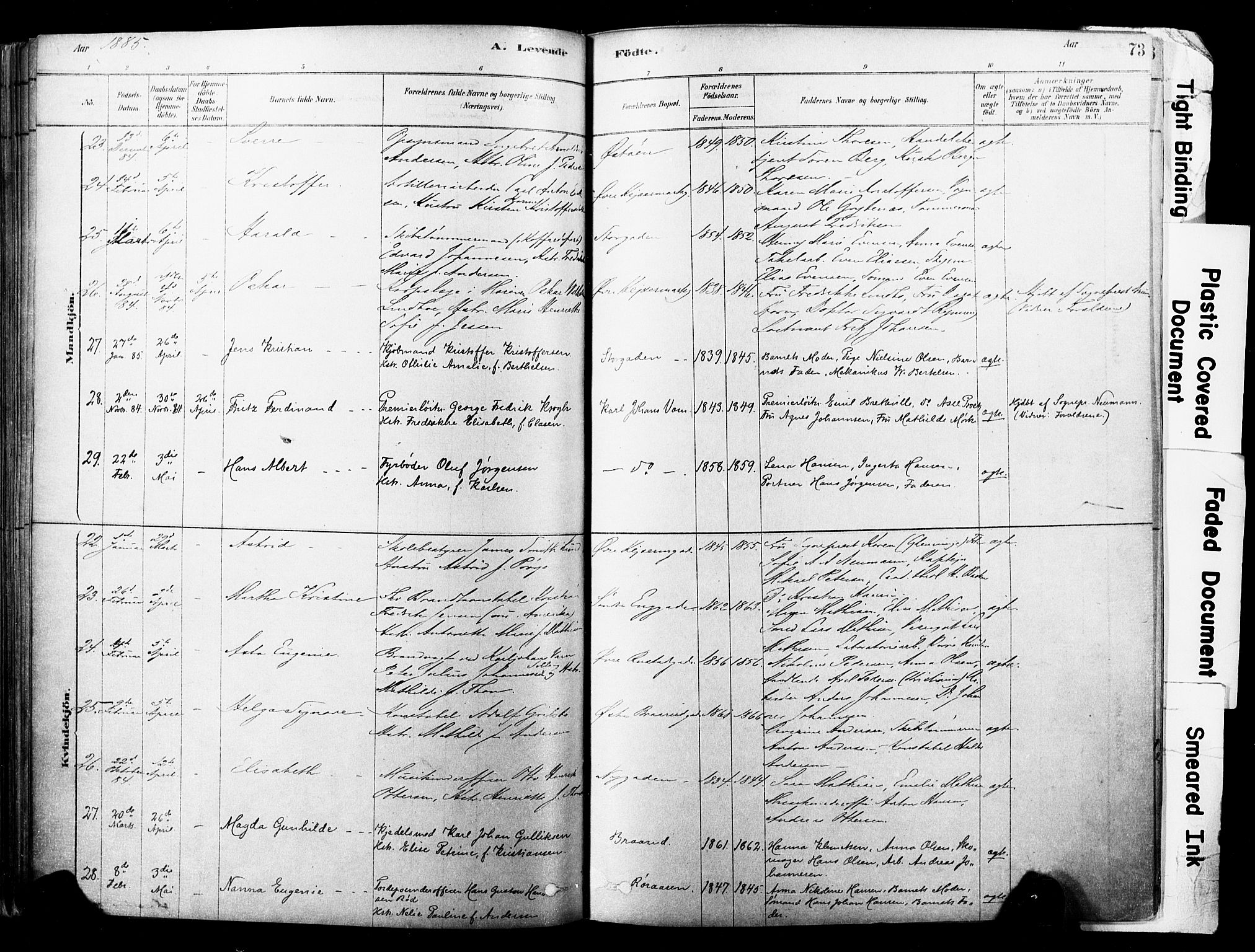 Horten kirkebøker, AV/SAKO-A-348/F/Fa/L0003: Parish register (official) no. 3, 1878-1887, p. 73