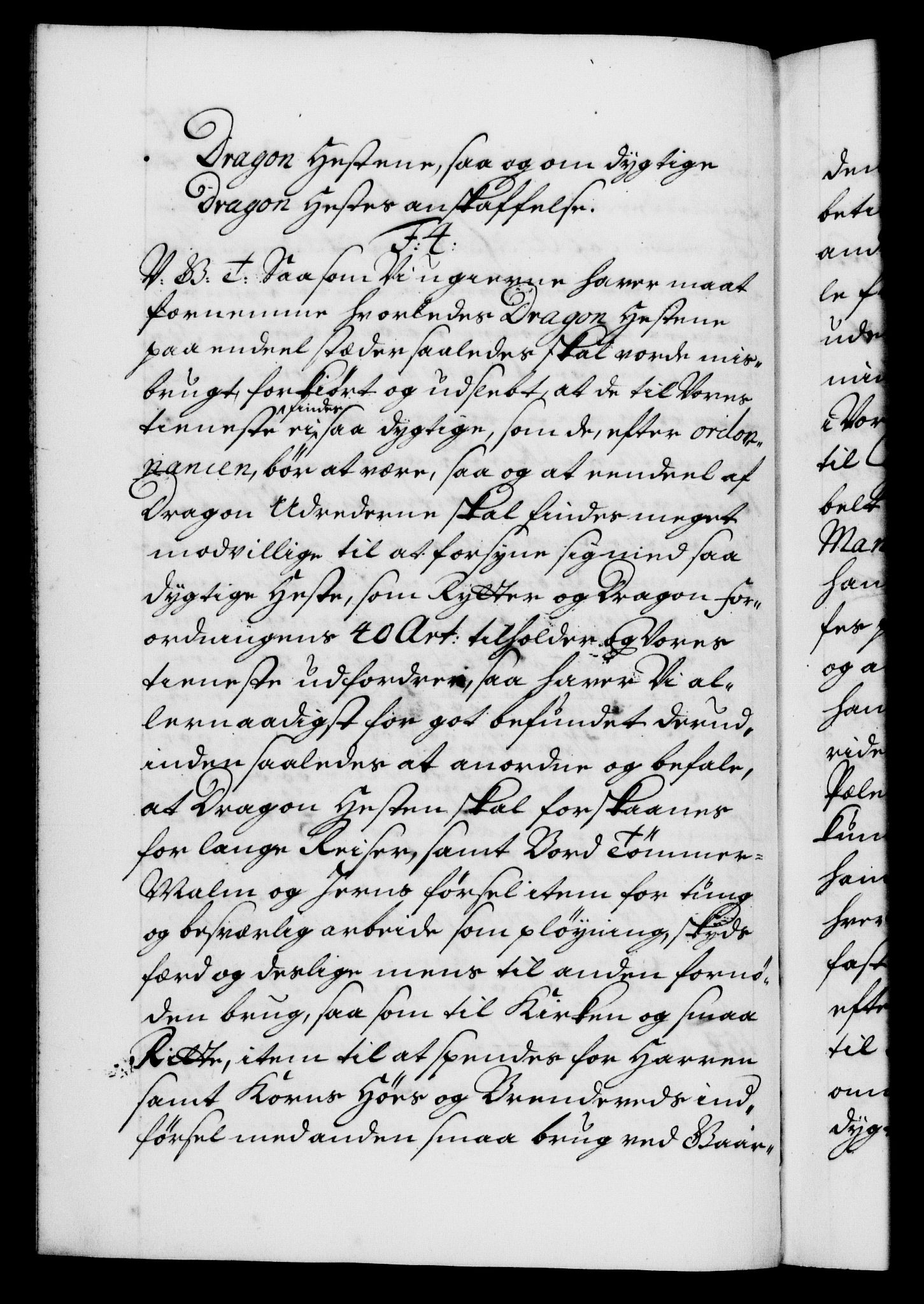 Danske Kanselli 1572-1799, AV/RA-EA-3023/F/Fc/Fca/Fcab/L0018: Norske tegnelser, 1707-1709, p. 135b
