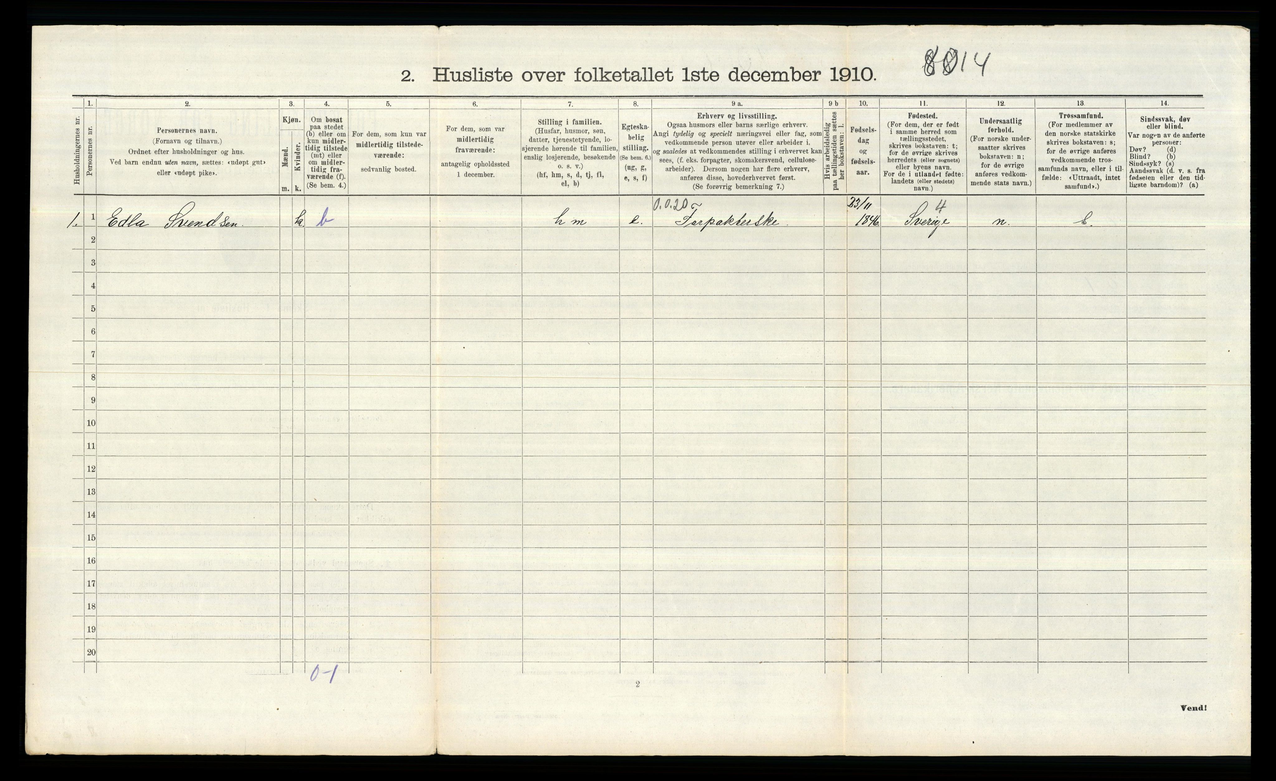 RA, 1910 census for Øymark, 1910, p. 563