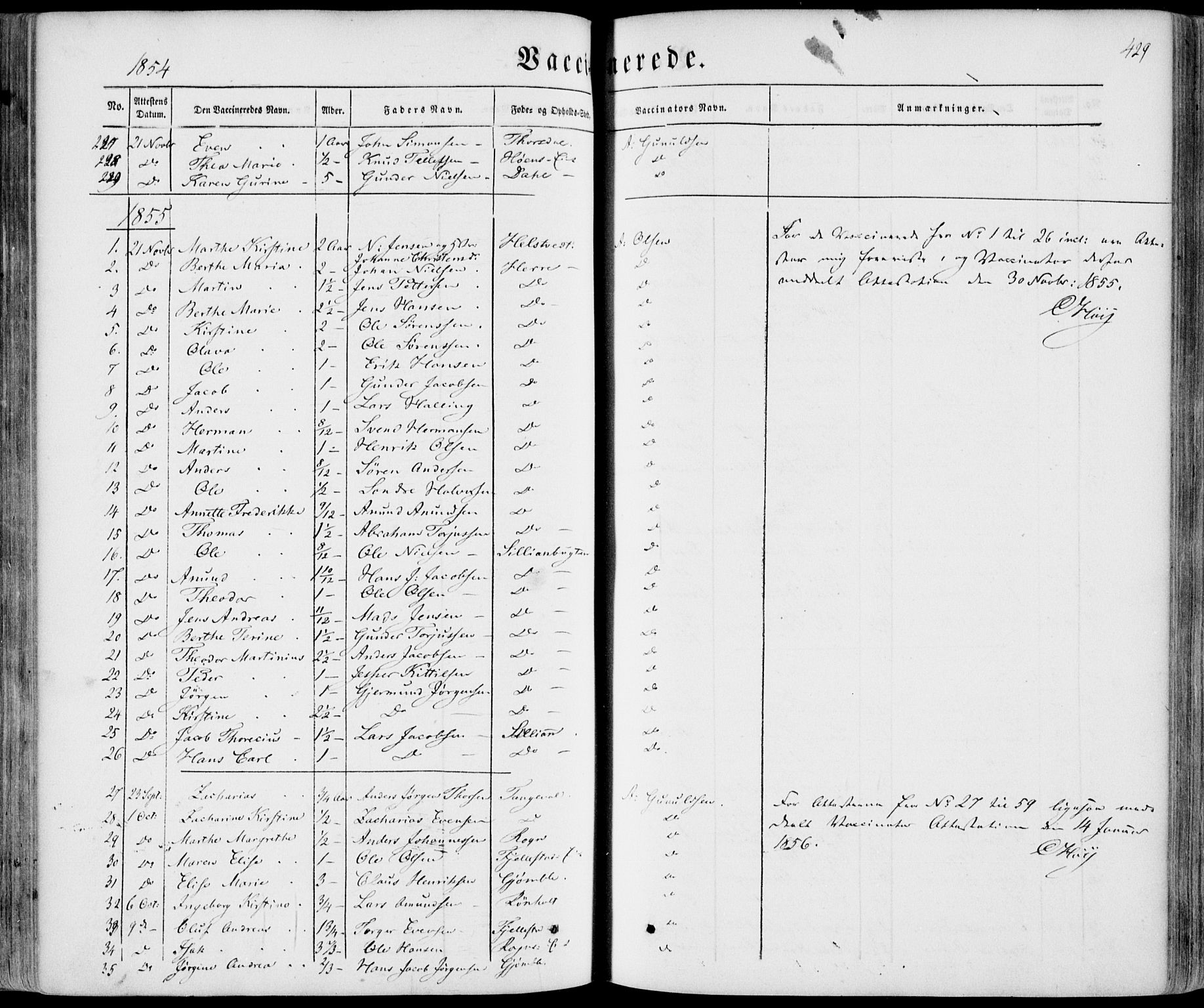 Bamble kirkebøker, AV/SAKO-A-253/F/Fa/L0005: Parish register (official) no. I 5, 1854-1869, p. 429