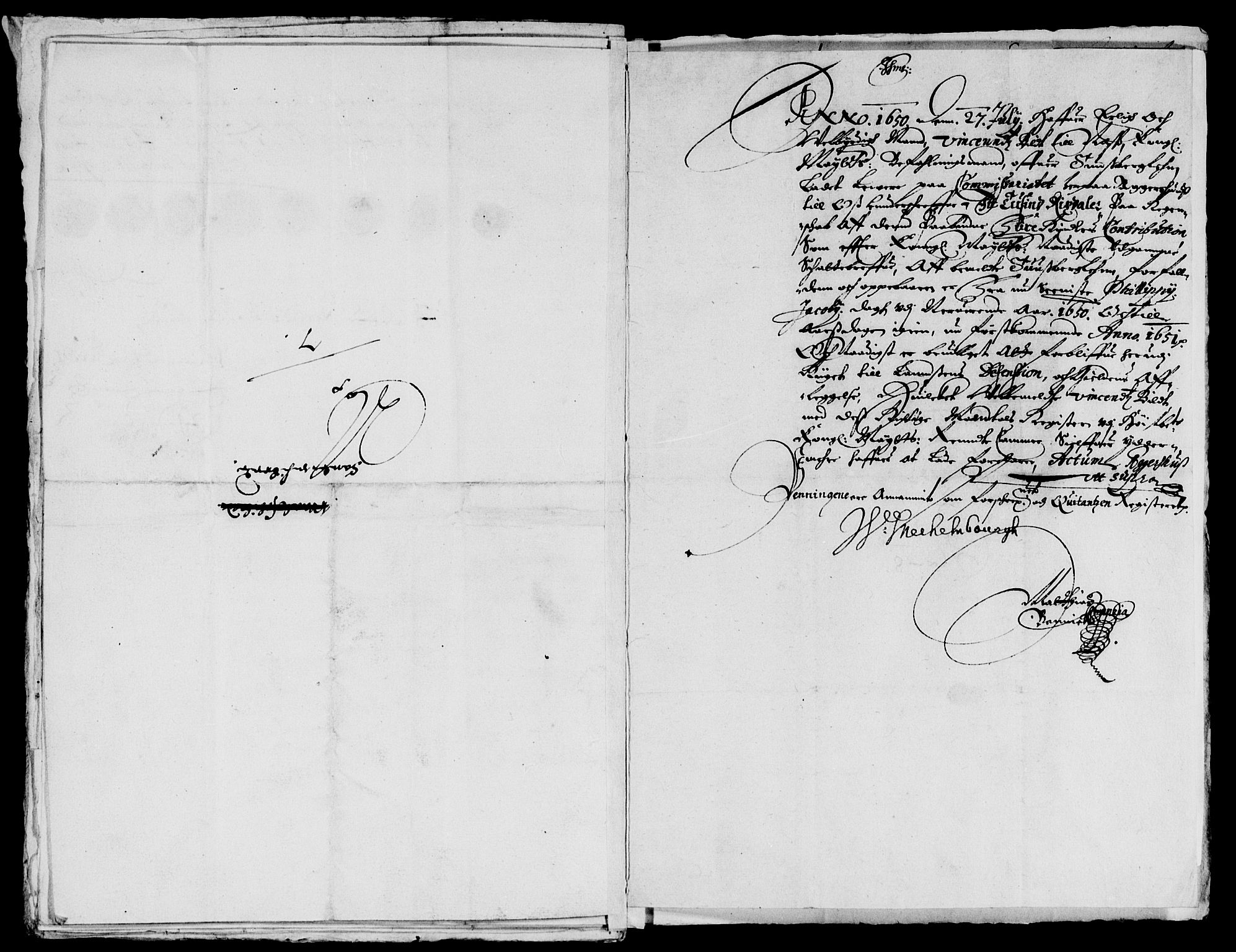 Rentekammeret inntil 1814, Reviderte regnskaper, Lensregnskaper, AV/RA-EA-5023/R/Rb/Rbo/L0030: Tønsberg len, 1650-1652