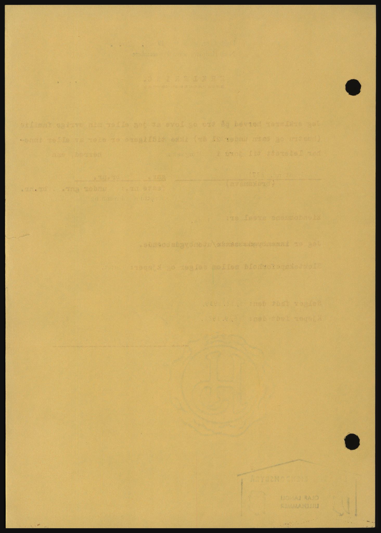 Nord-Hedmark sorenskriveri, SAH/TING-012/H/Hc/L0028: Mortgage book no. 28, 1968-1968, Diary no: : 3933/1968