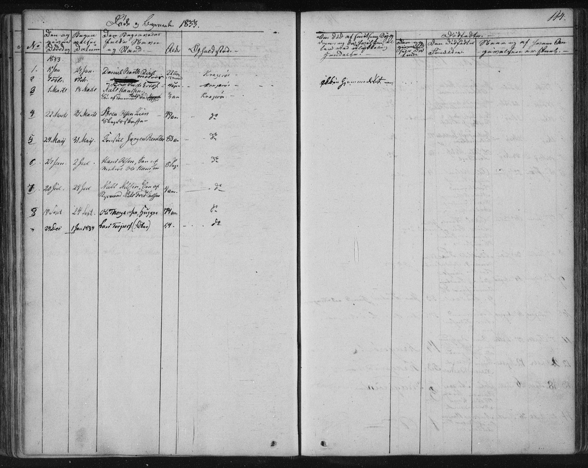 Kragerø kirkebøker, AV/SAKO-A-278/F/Fa/L0005: Parish register (official) no. 5, 1832-1847, p. 114