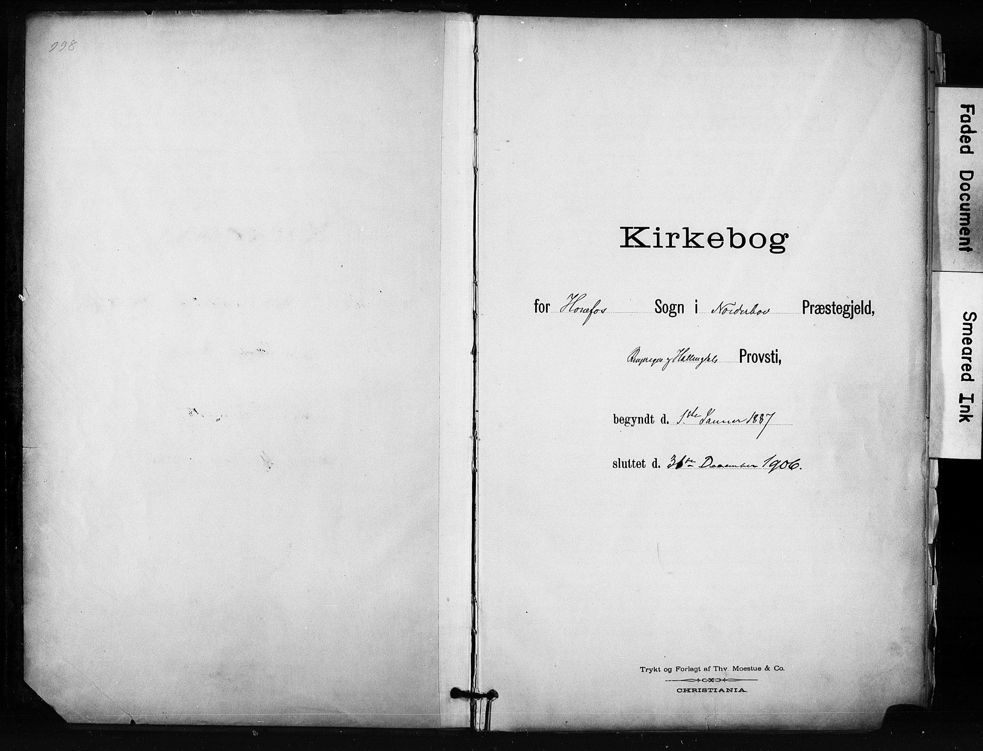 Hønefoss kirkebøker, AV/SAKO-A-609/F/Fa/L0002: Parish register (official) no. 2, 1887-1906