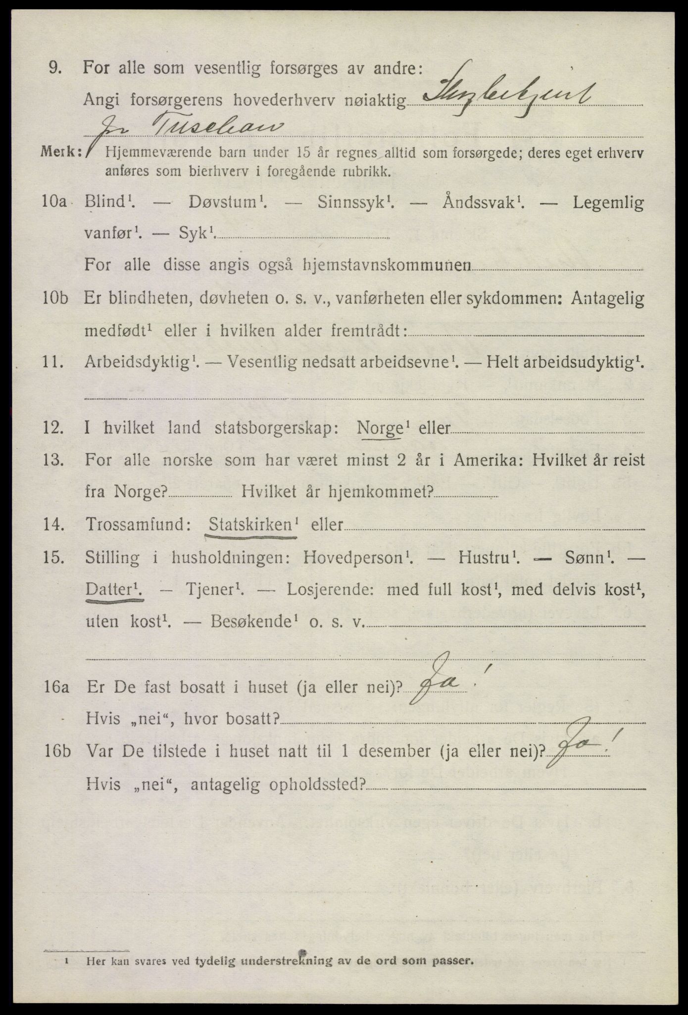 SAKO, 1920 census for Andebu, 1920, p. 5345