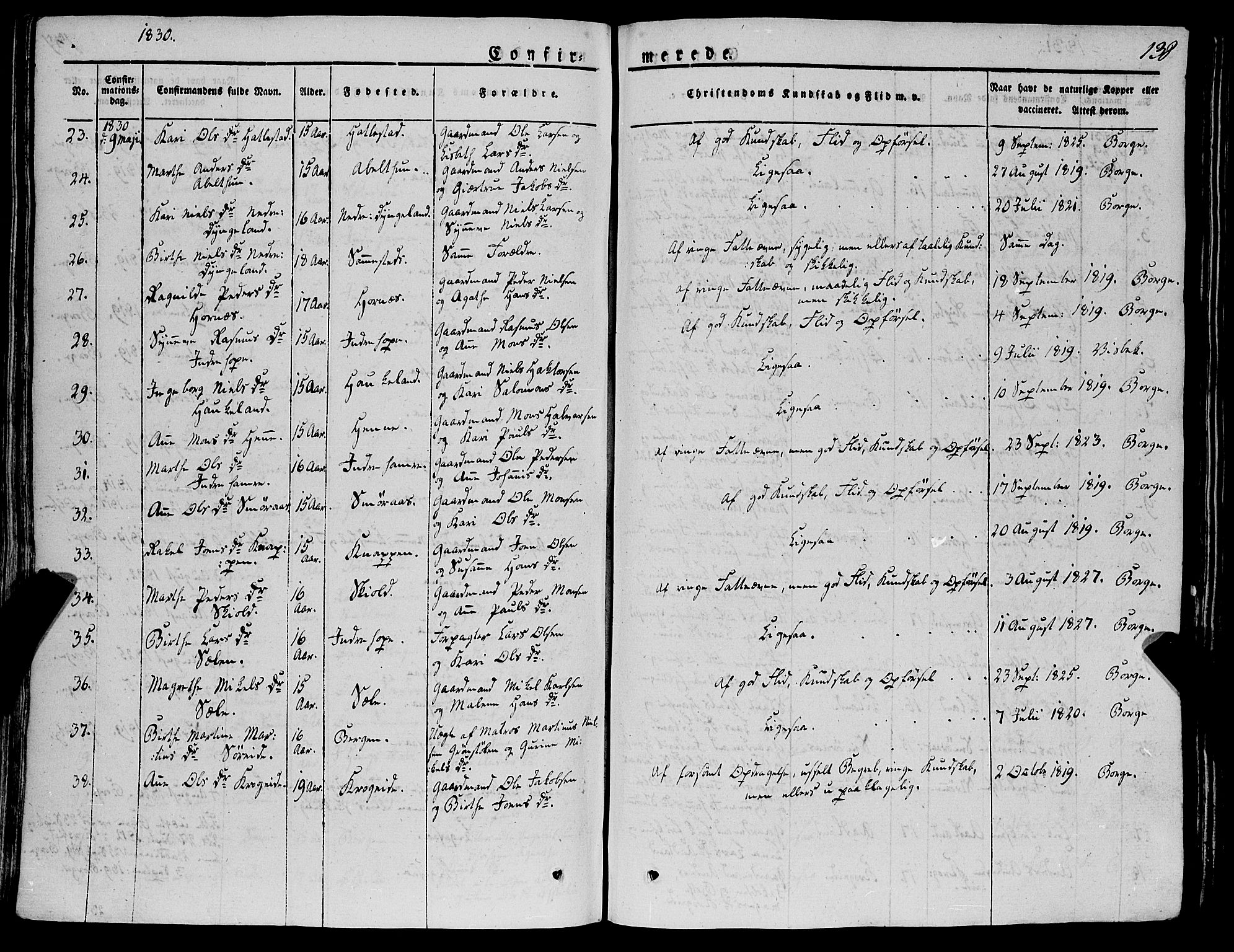 Fana Sokneprestembete, AV/SAB-A-75101/H/Haa/Haaa/L0008: Parish register (official) no. A 8, 1829-1851, p. 138