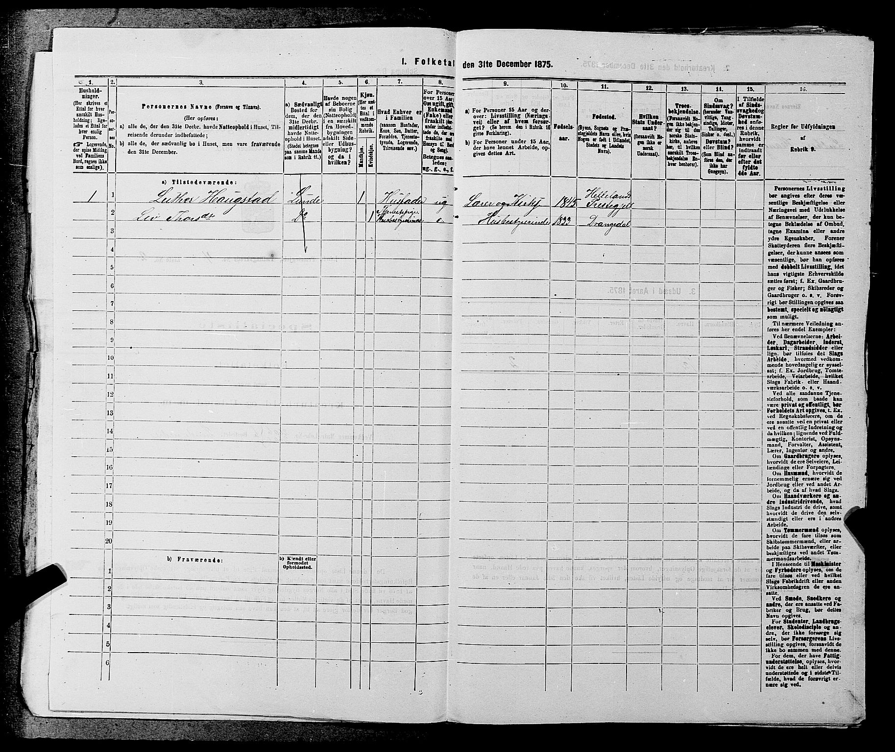 SAKO, 1875 census for 0820P Lunde, 1875, p. 464