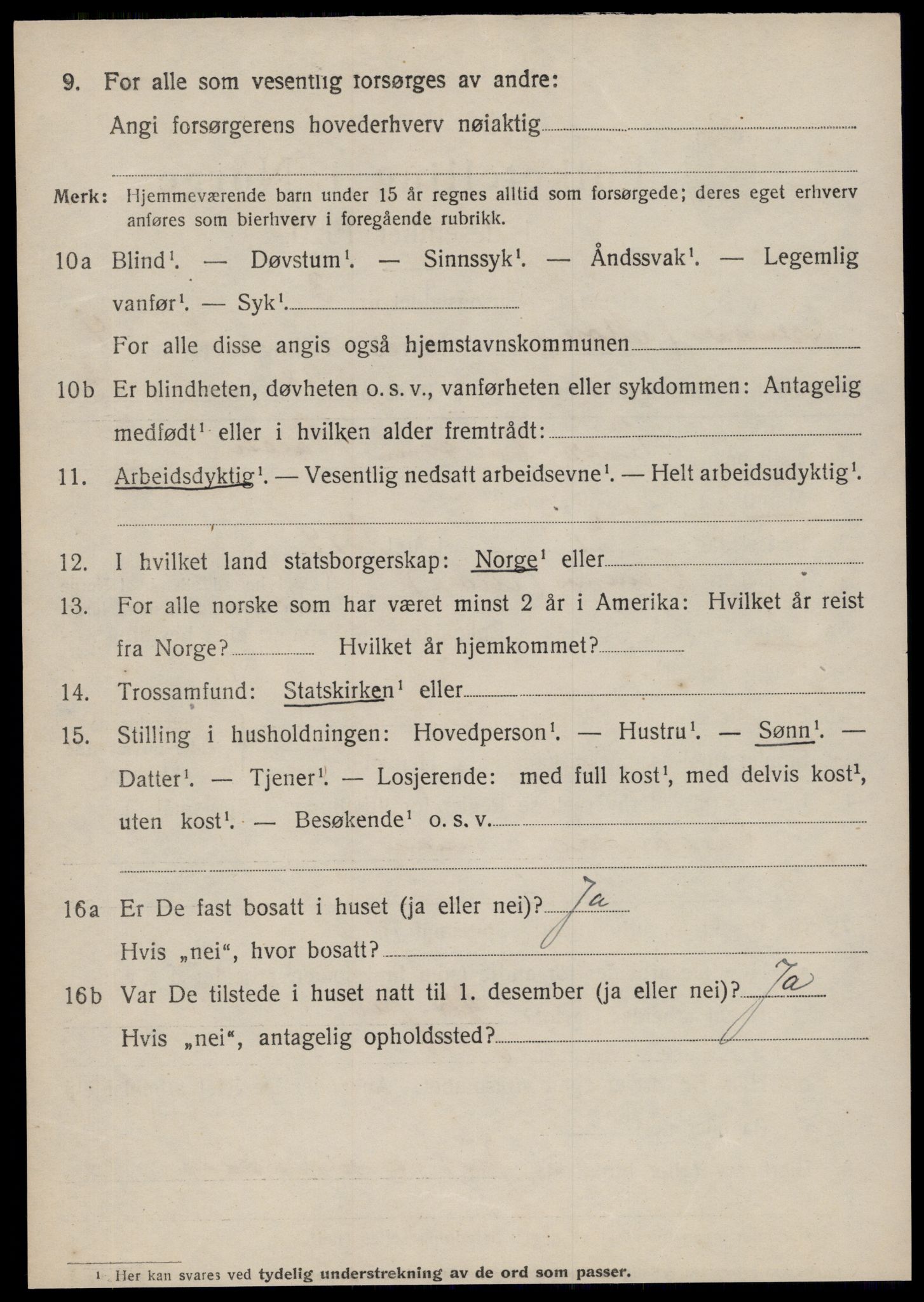 SAT, 1920 census for Bremsnes, 1920, p. 4238